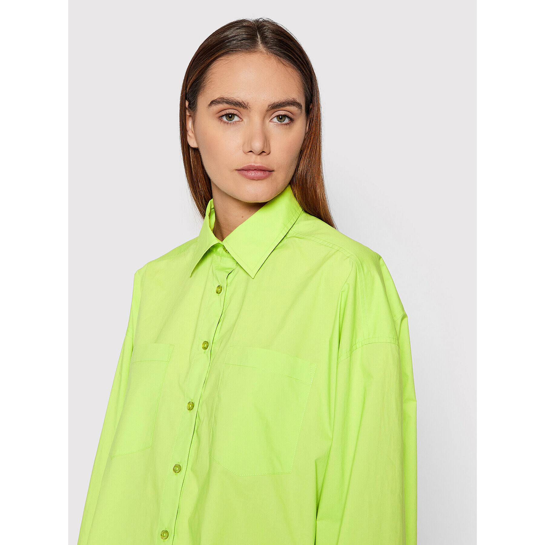 Remain Cămașă Nalia RM828 Verde Oversize - Pled.ro