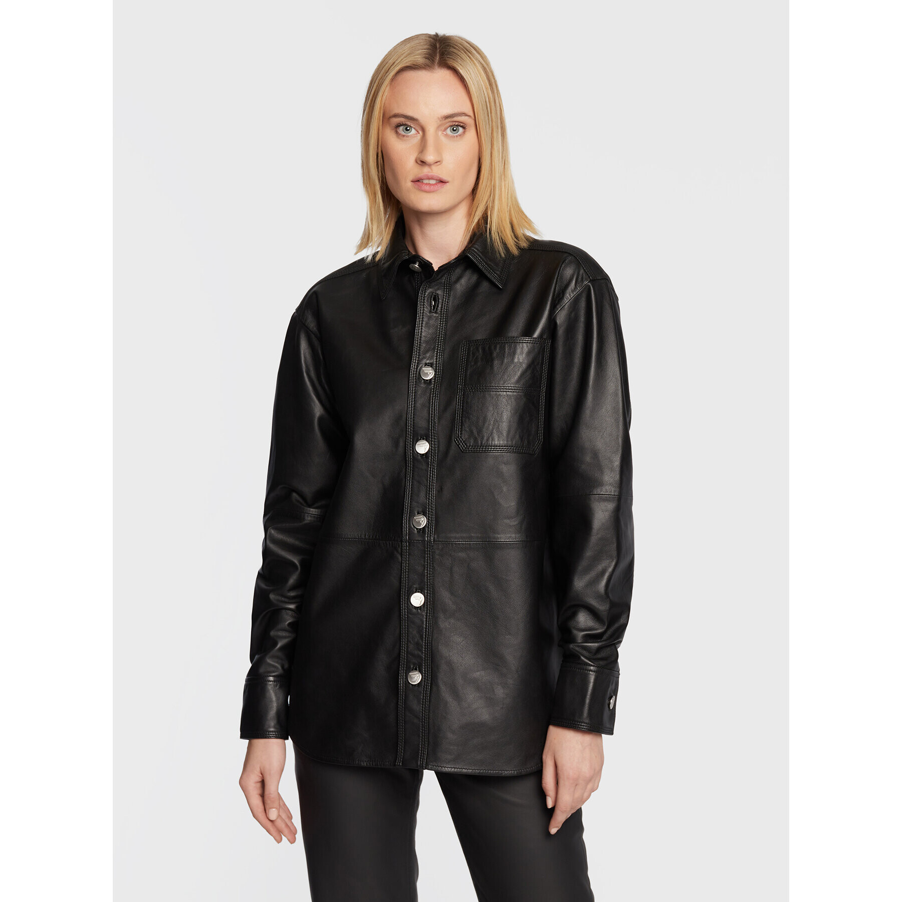 Remain Cămașă Doreen RM1826 Negru Regular Fit - Pled.ro