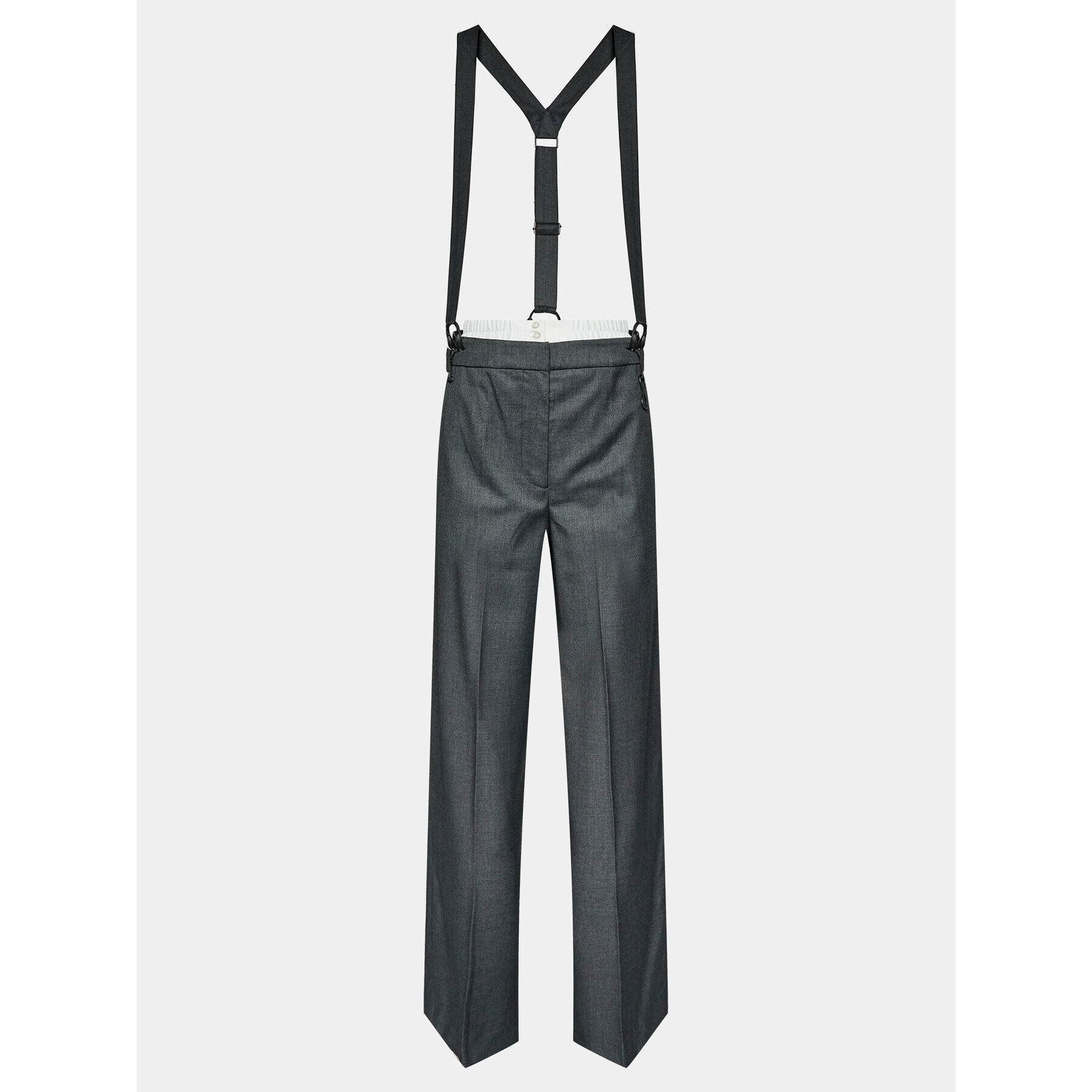 Remain Pantaloni din material W. Suspenders 500362514 Gri Straight Fit - Pled.ro