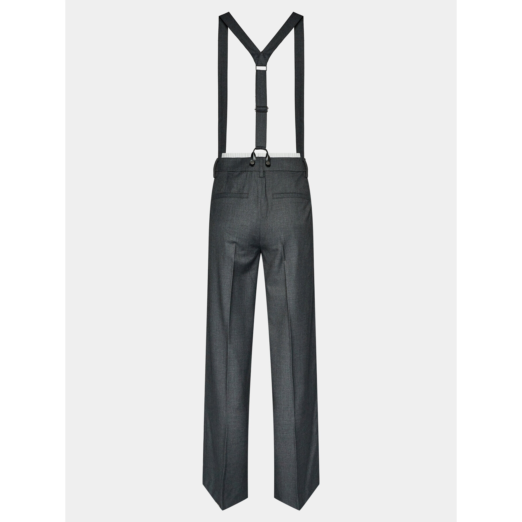 Remain Pantaloni din material W. Suspenders 500362514 Gri Straight Fit - Pled.ro