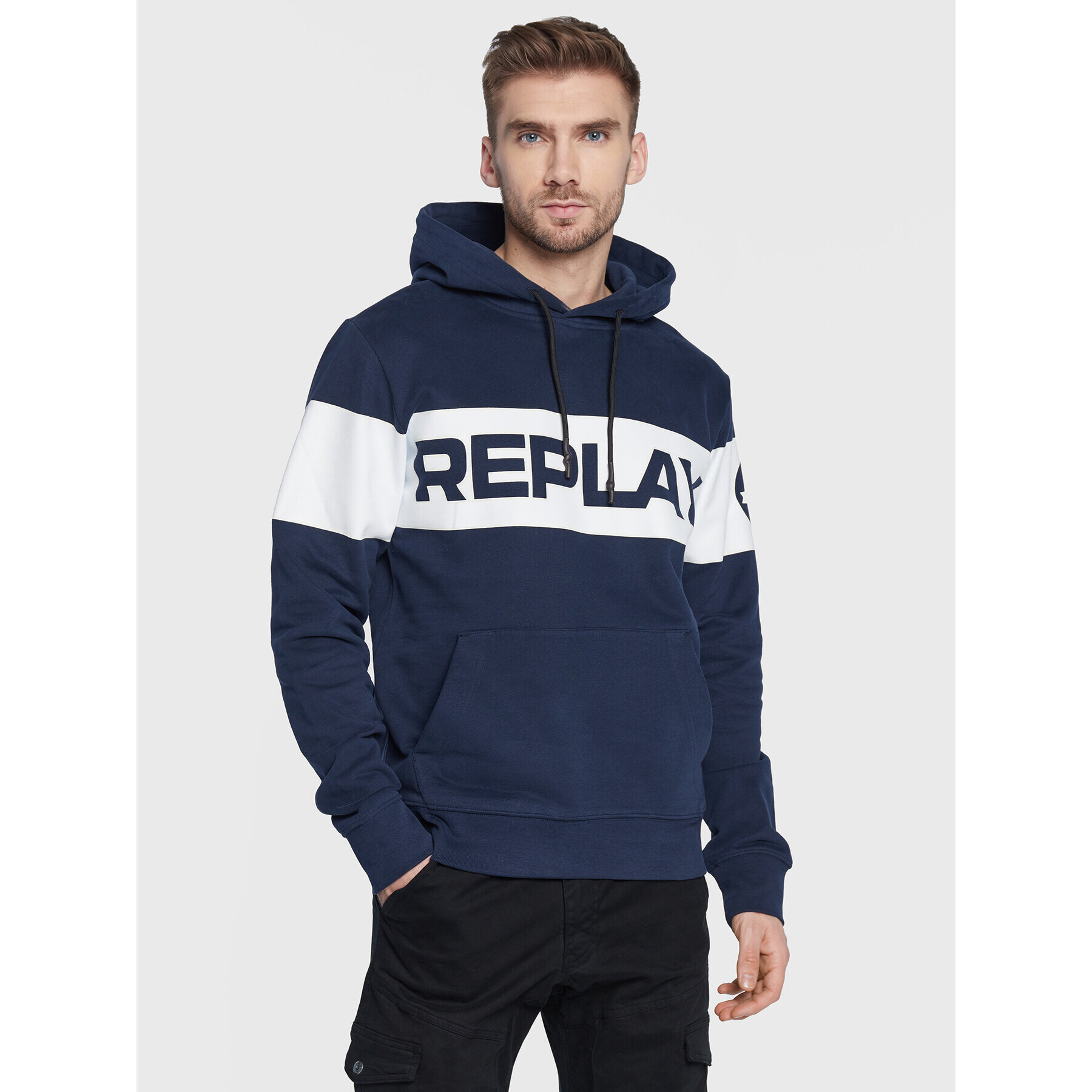 Replay Bluză M6279.000.22890CS Bleumarin Regular Fit - Pled.ro