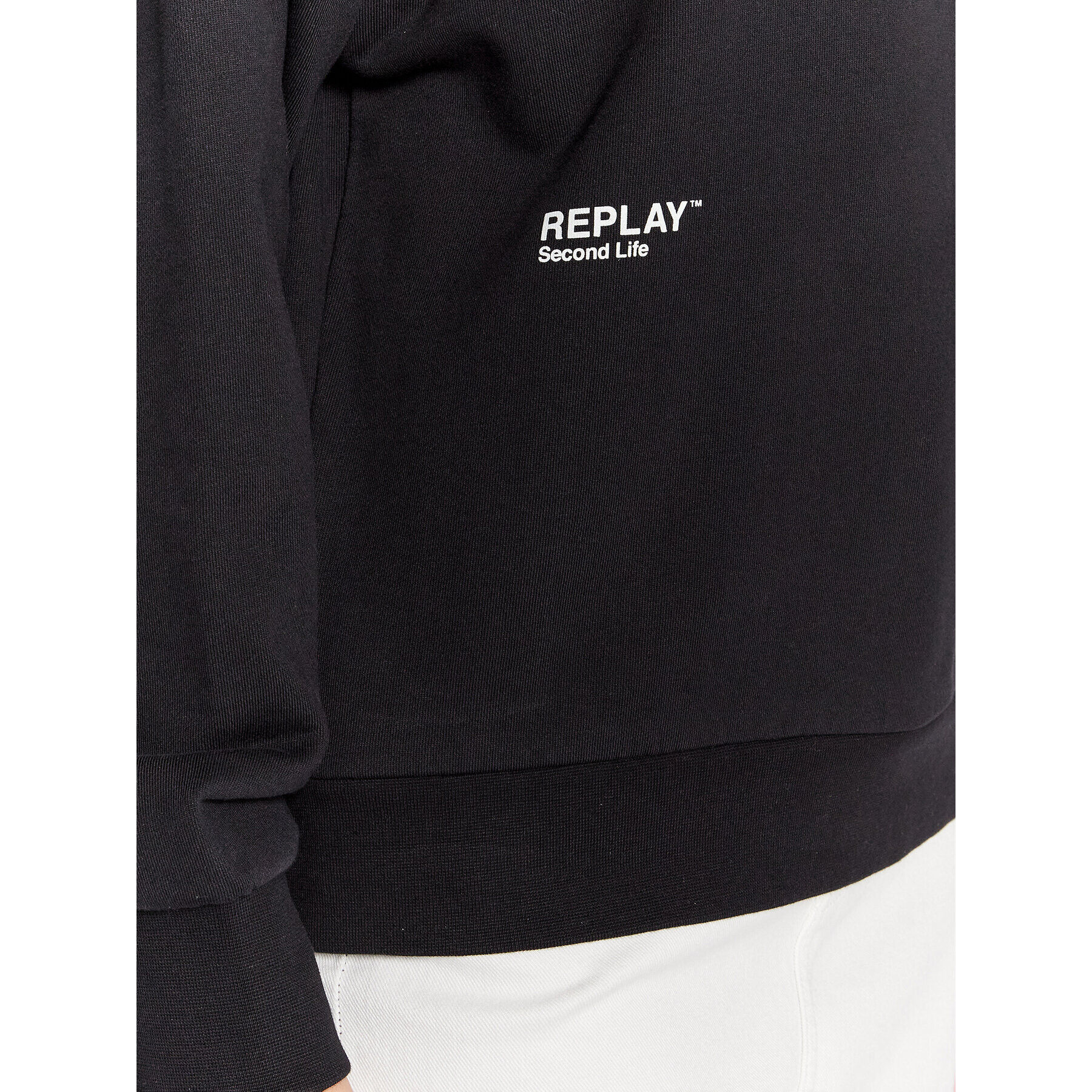 Replay Bluză W3586D.000.23040P Negru Oversize - Pled.ro