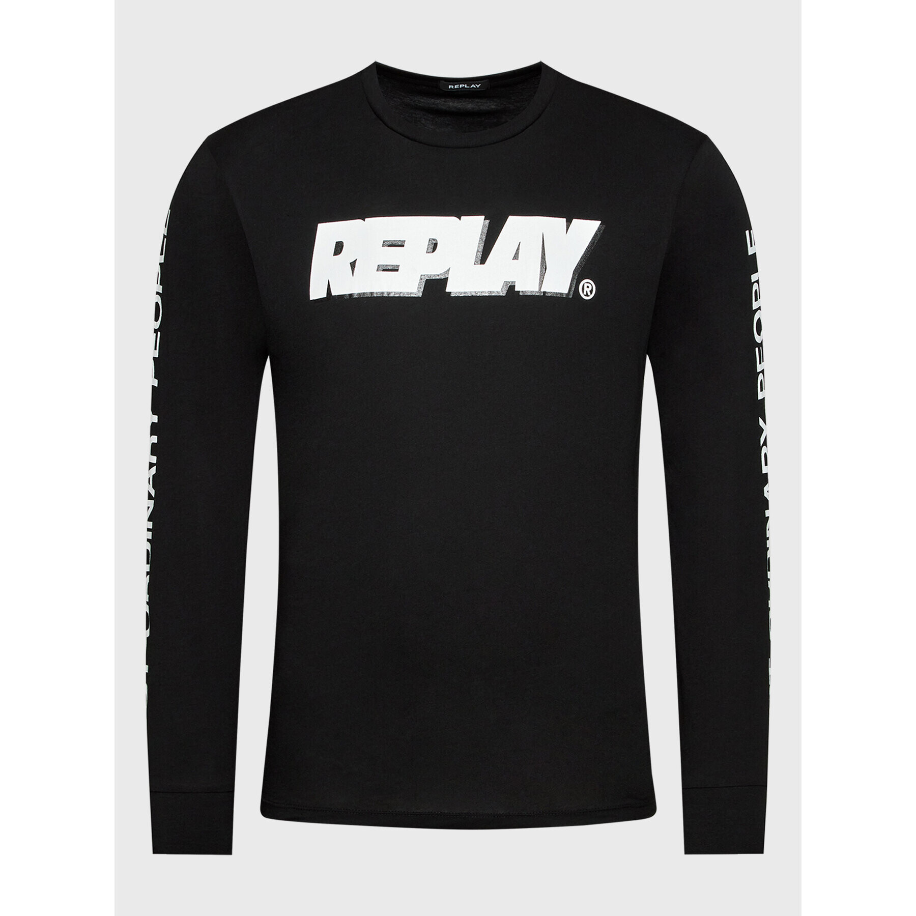 Replay Longsleeve M6310.000.2660 Negru Regular Fit - Pled.ro