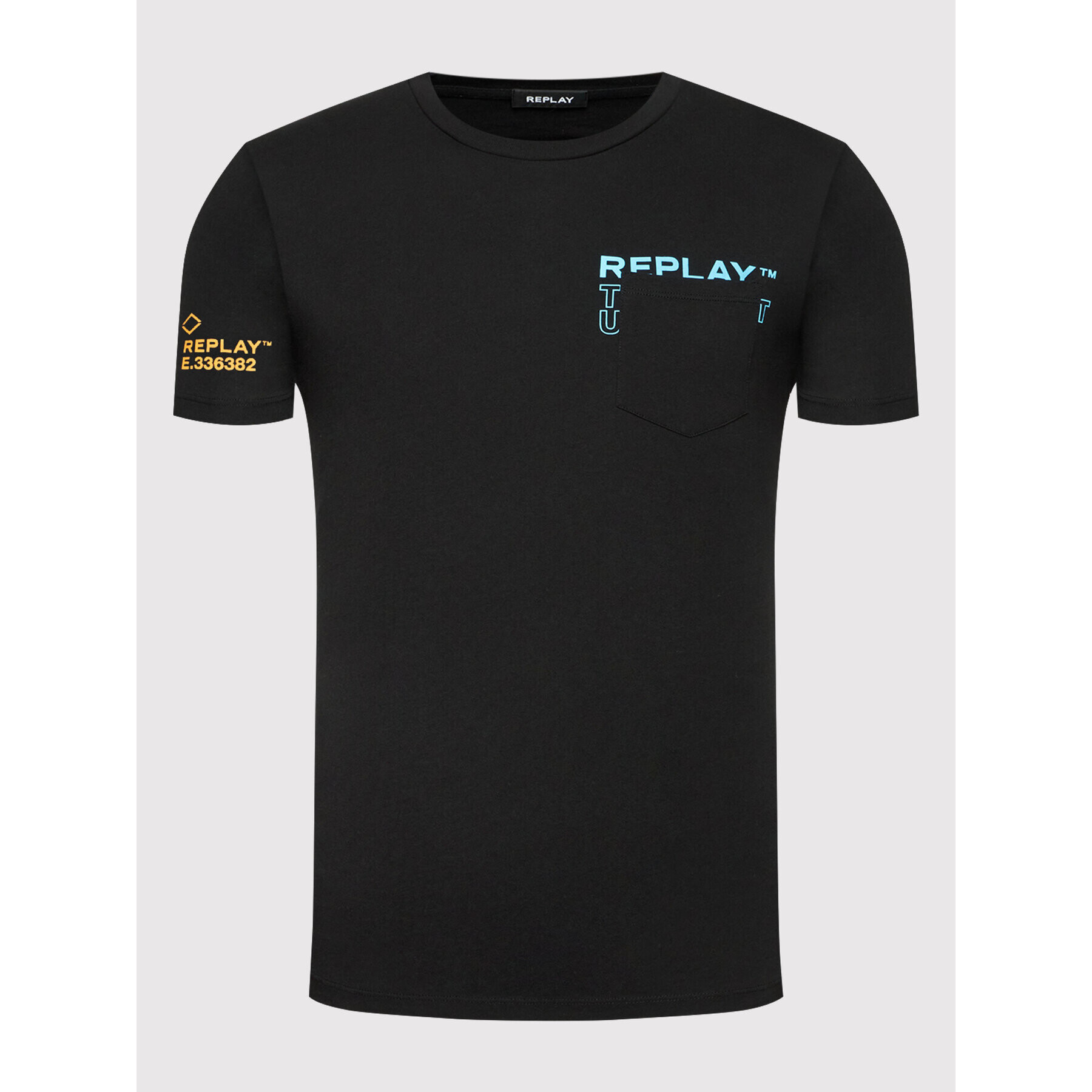 Replay Tricou M6014.000.23062 Negru Regular Fit - Pled.ro