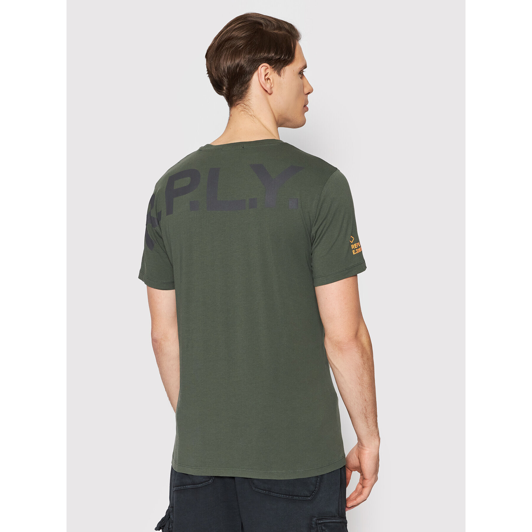 Replay Tricou M6014.000.23062 Verde Regular Fit - Pled.ro