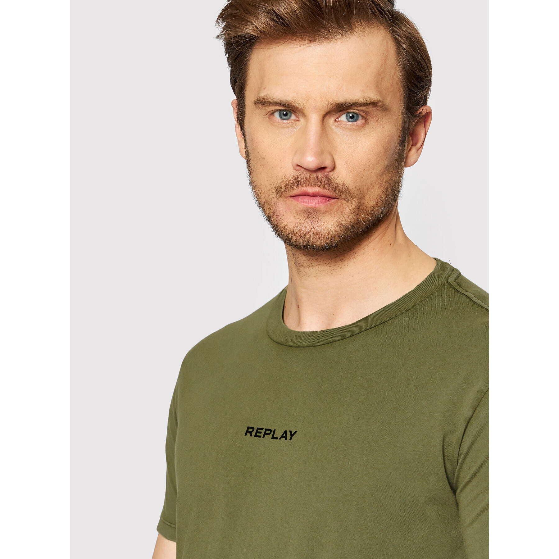 Replay Tricou M6033.000.23178G Verde Regular Fit - Pled.ro