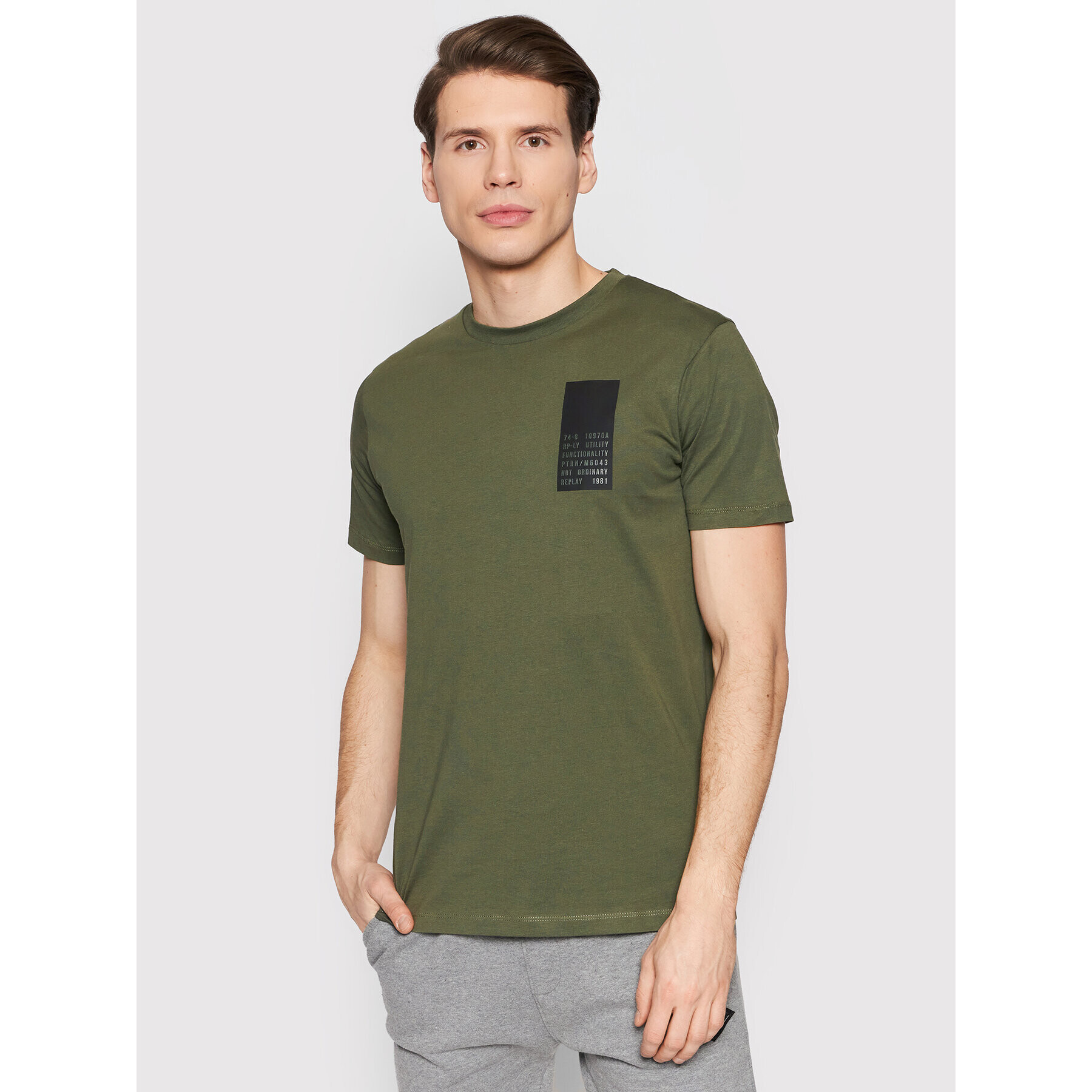 Replay Tricou M6043.000.22980P Verde Regular Fit - Pled.ro