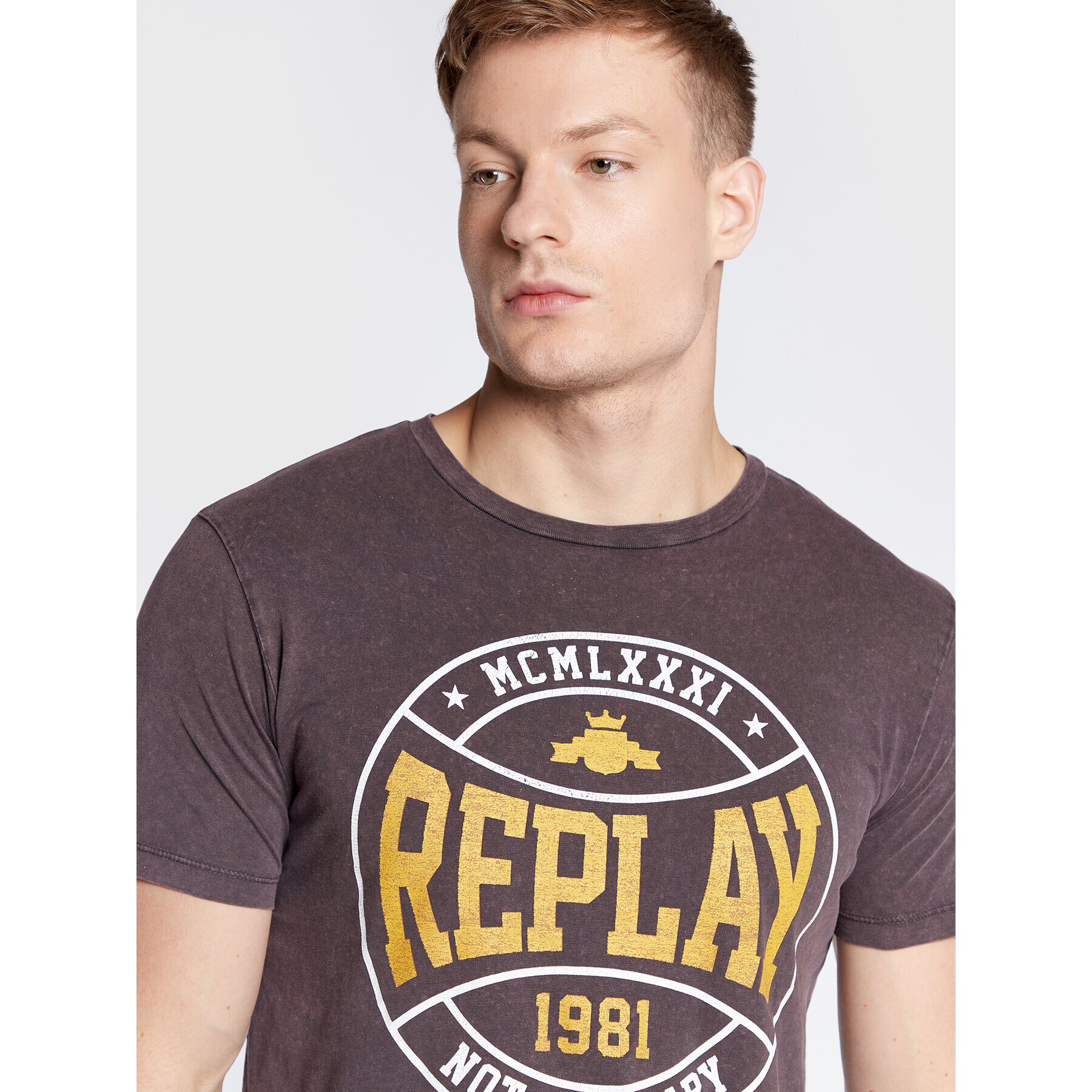 Replay Tricou M6292.000.22658LM Violet Regular Fit - Pled.ro