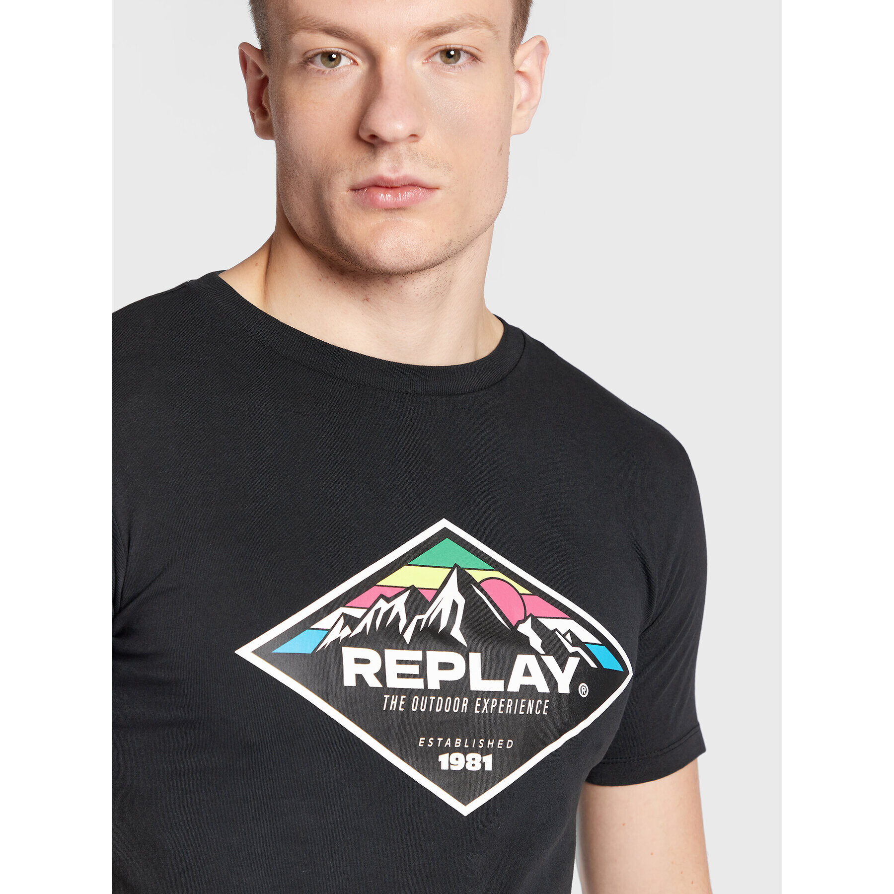 Replay Tricou M6299.000.22662G Negru Regular Fit - Pled.ro