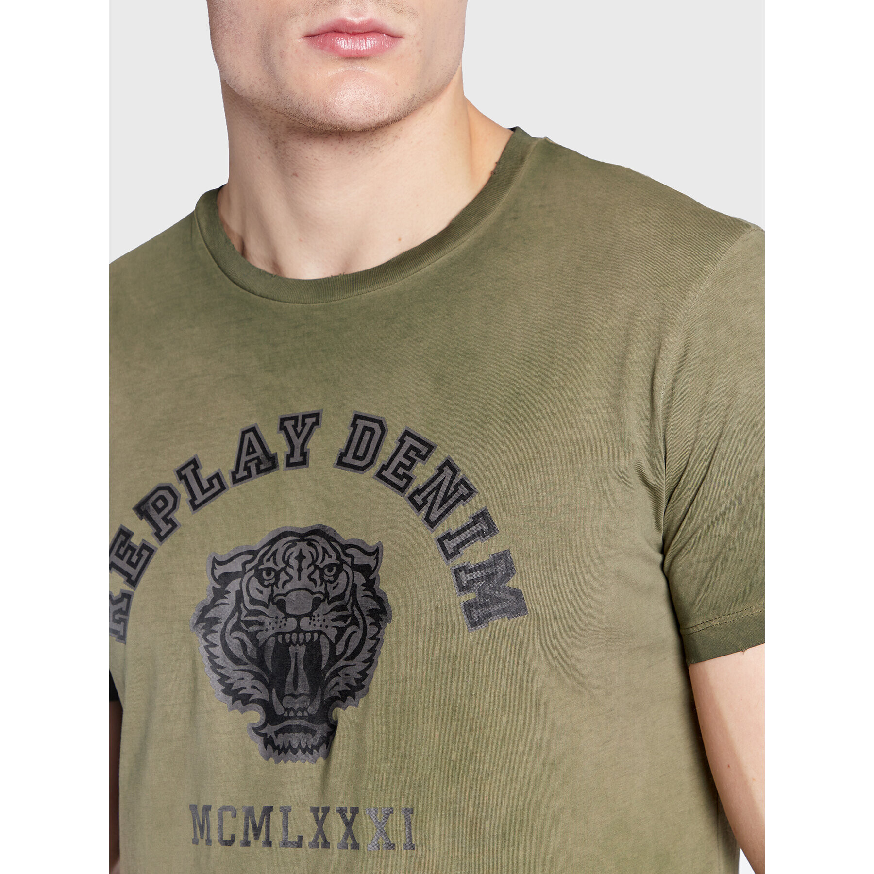 Replay Tricou M6319.000.22658F Verde Regular Fit - Pled.ro