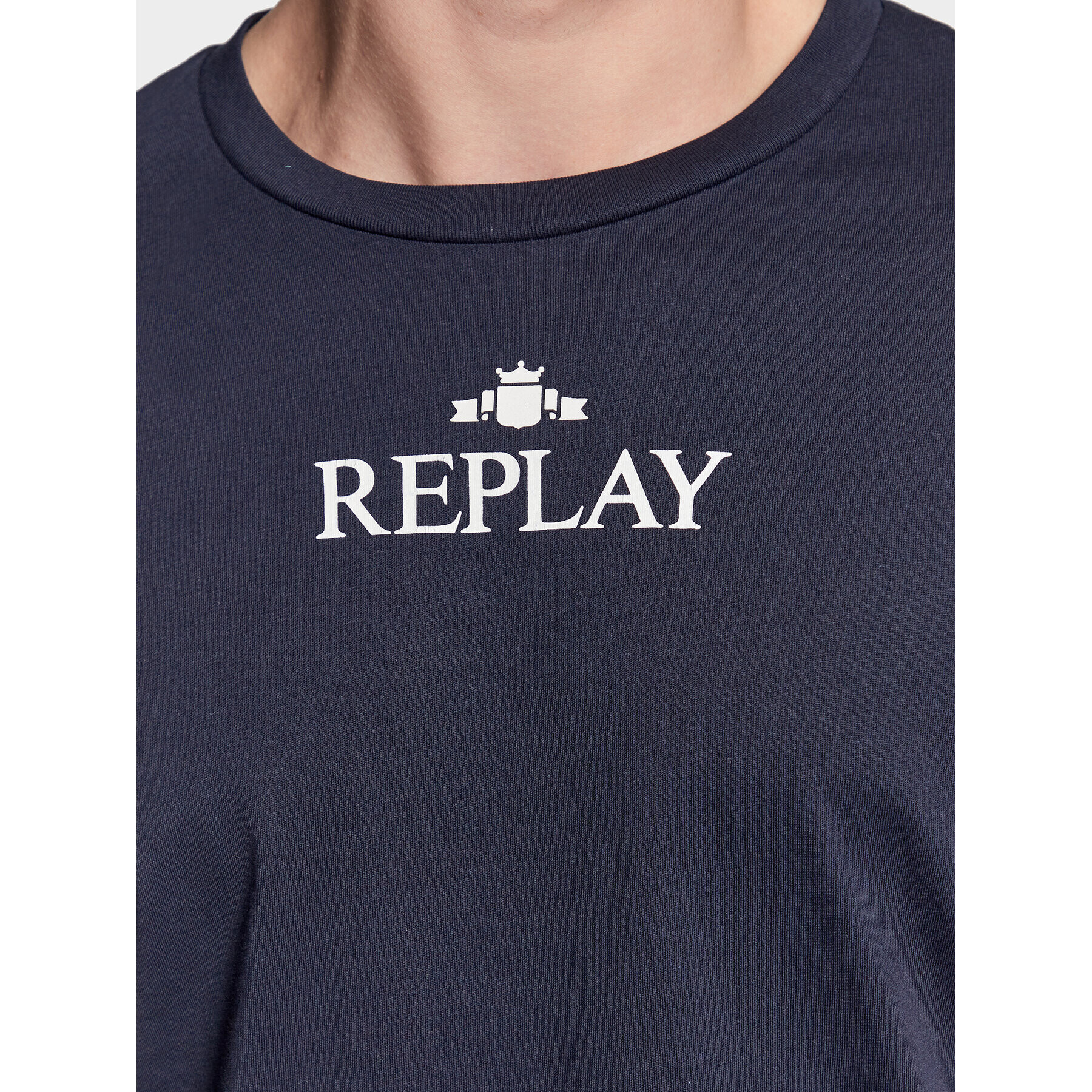 Replay Tricou M6473.000.22980P Bleumarin Regular Fit - Pled.ro