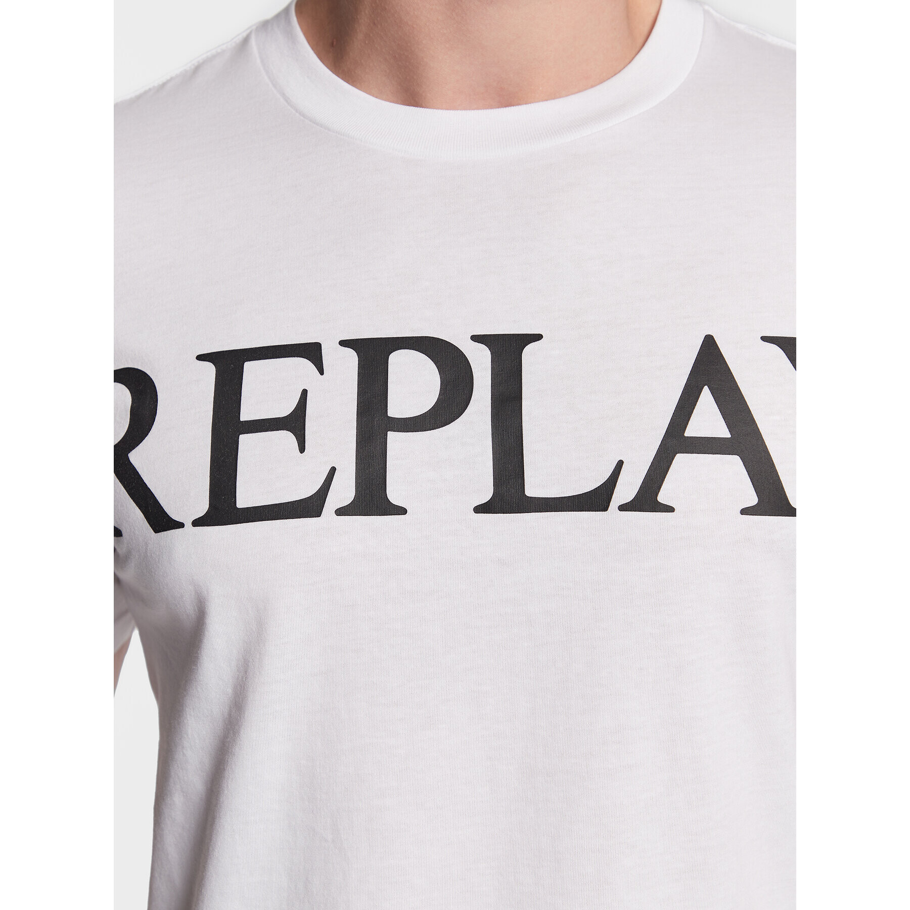 Replay Tricou M6475.000.22980 Alb Regular Fit - Pled.ro