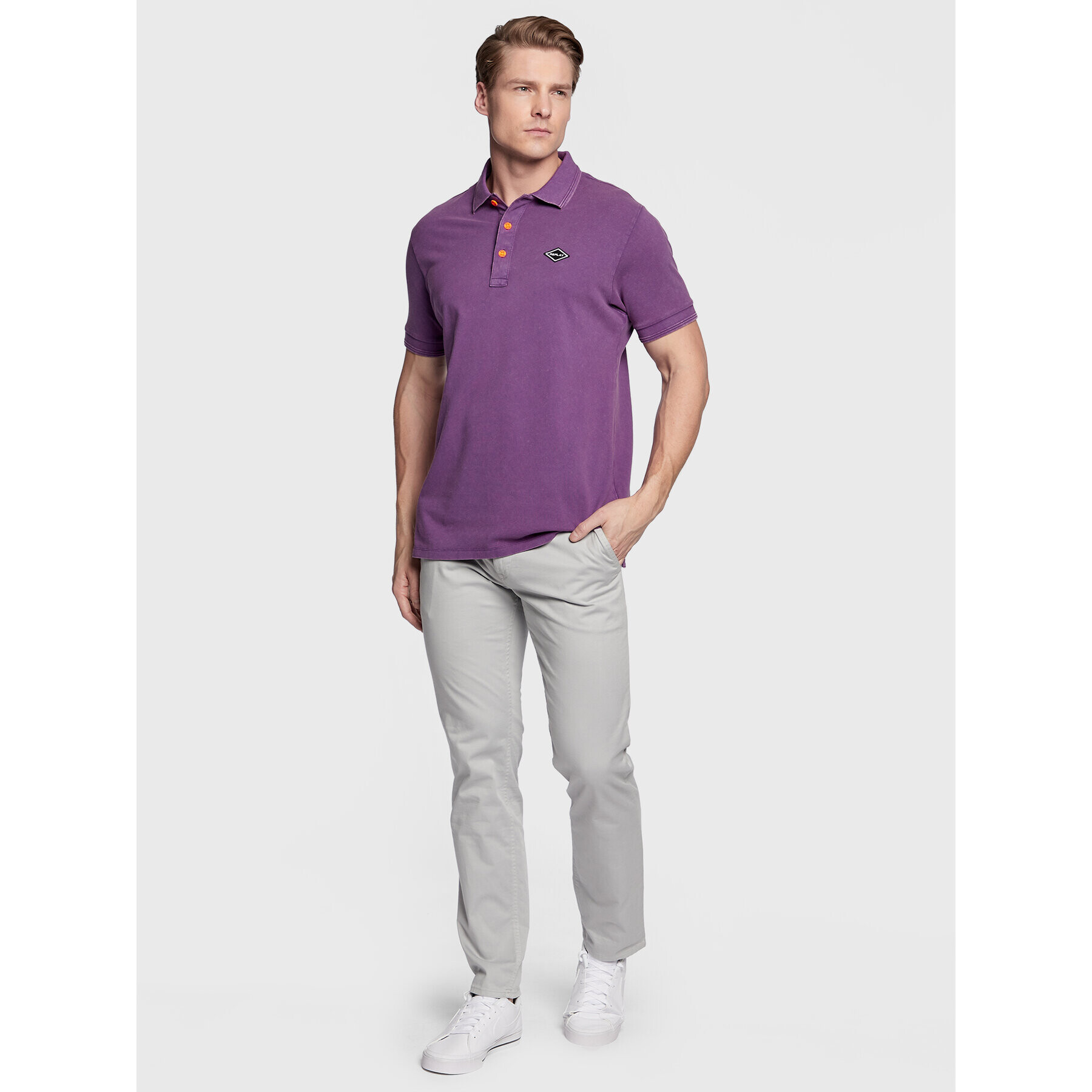 Replay Tricou polo M3070A.000.22696M Violet Regular Fit - Pled.ro