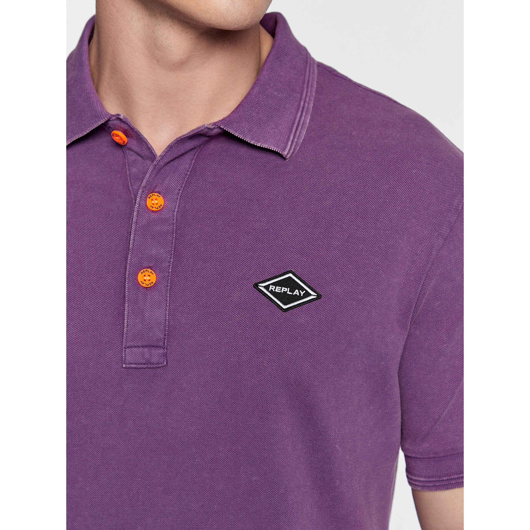 Replay Tricou polo M3070A.000.22696M Violet Regular Fit - Pled.ro