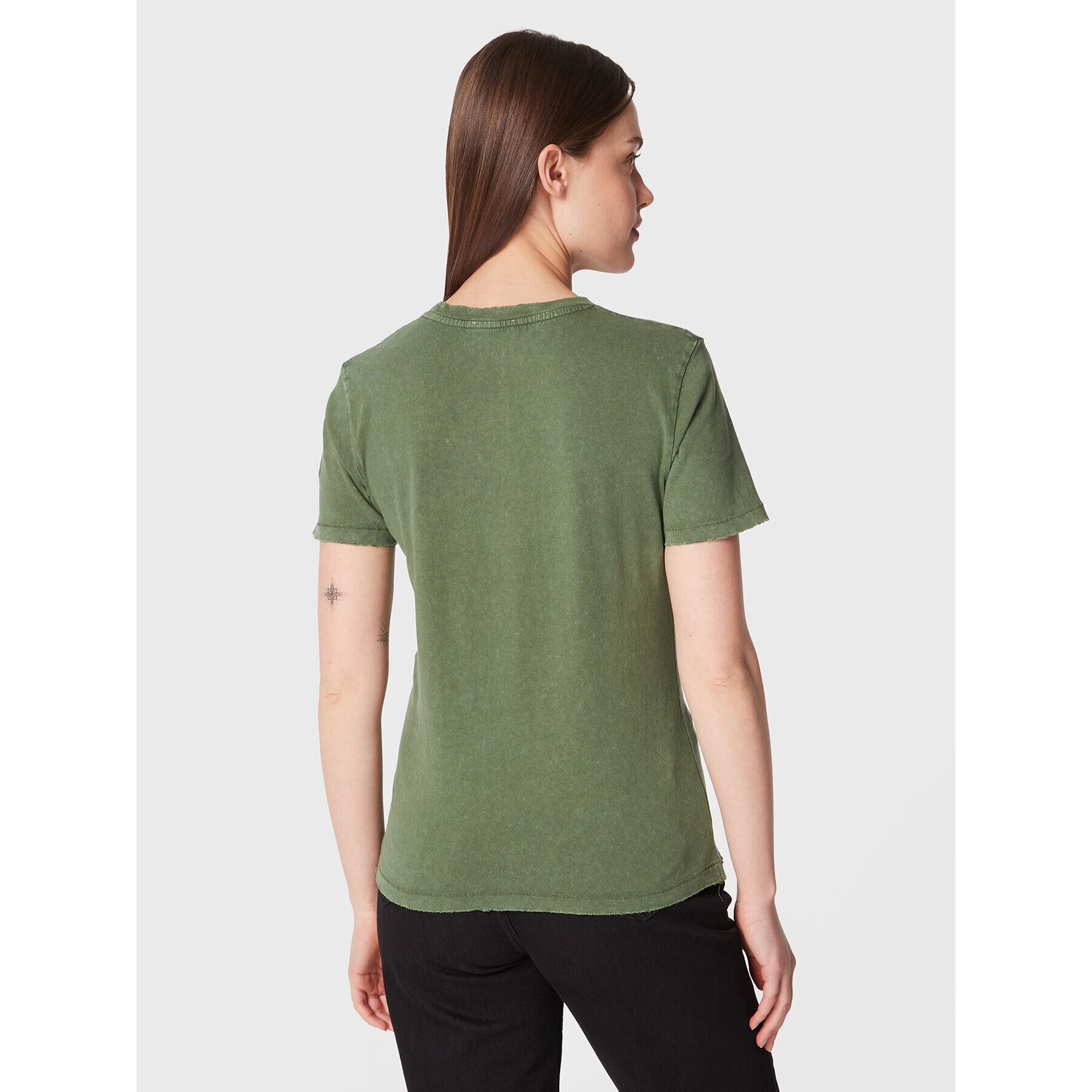 Replay Tricou W3510A.000.22662M Verde Slim Fit - Pled.ro