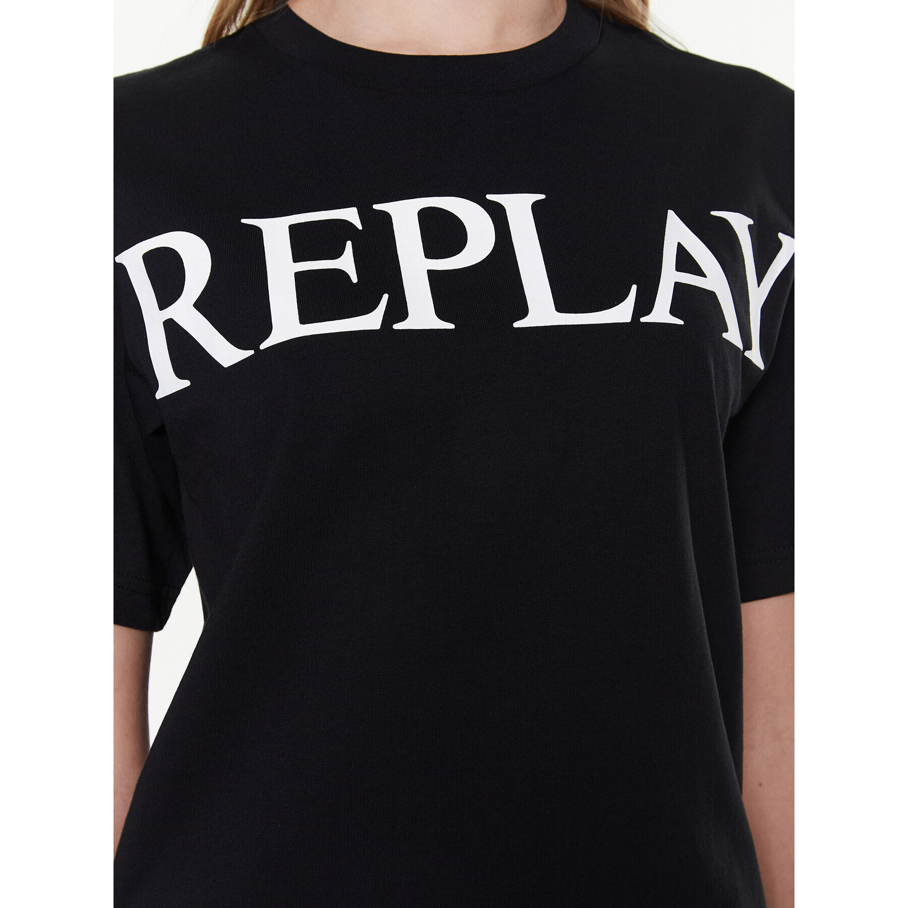 Replay Tricou W3698E.000.23188P Negru Relaxed Fit - Pled.ro