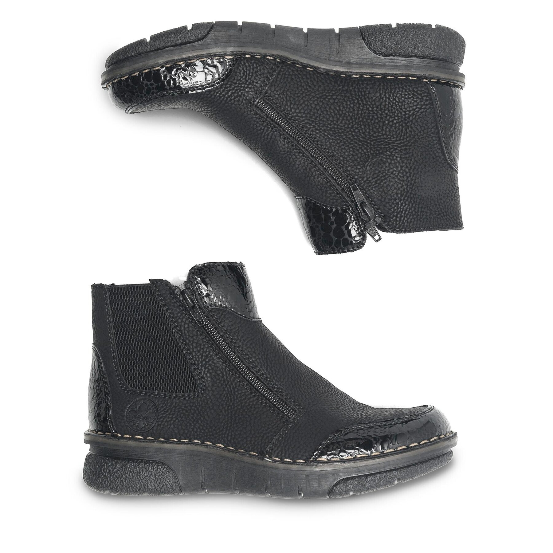 Rieker Botine 73355-00 Negru - Pled.ro