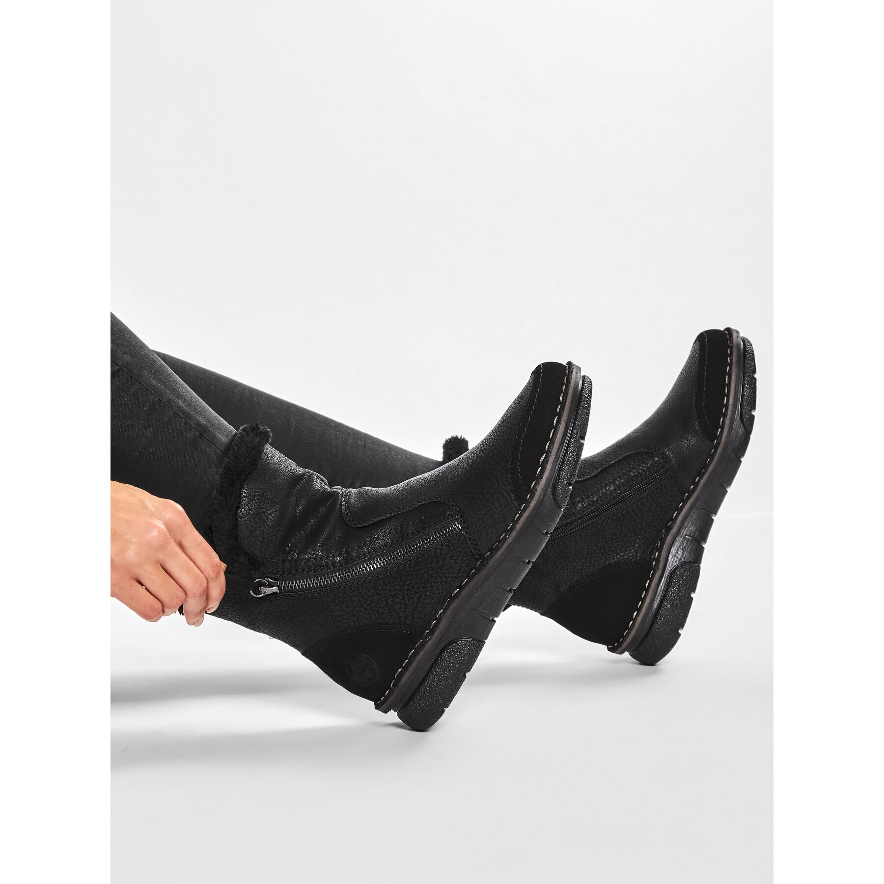 Rieker Botine 73371-00 Negru - Pled.ro