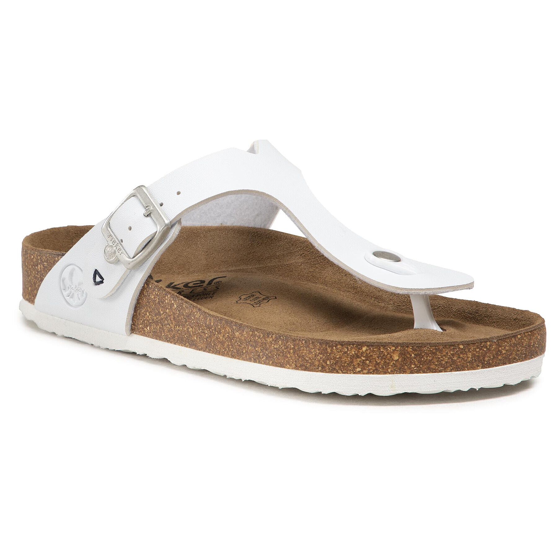 Rieker Flip flop V9460-80 Alb - Pled.ro