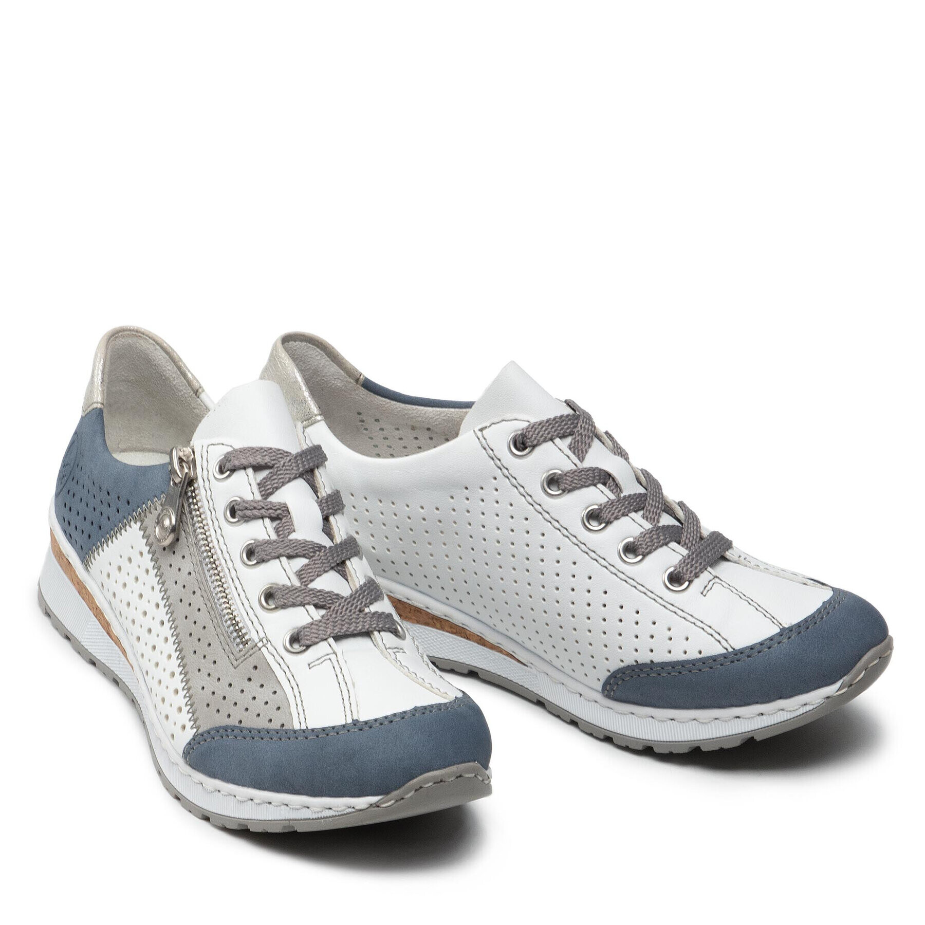 Rieker Sneakers 544G6-90 Alb - Pled.ro