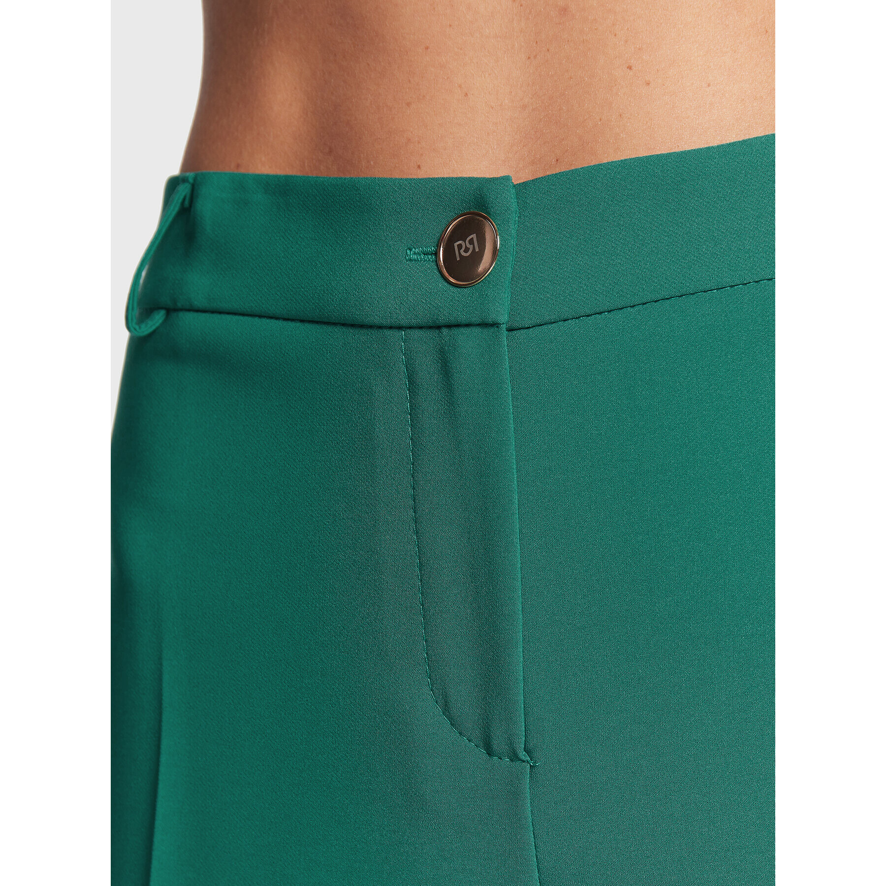 Rinascimento Pantaloni din material CFC0110515003 Verde Slim Fit - Pled.ro