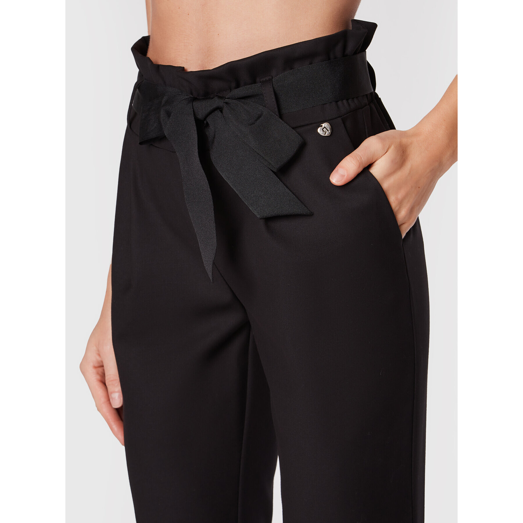 Rinascimento Pantaloni din material CFC0110633003 Negru Regular Fit - Pled.ro