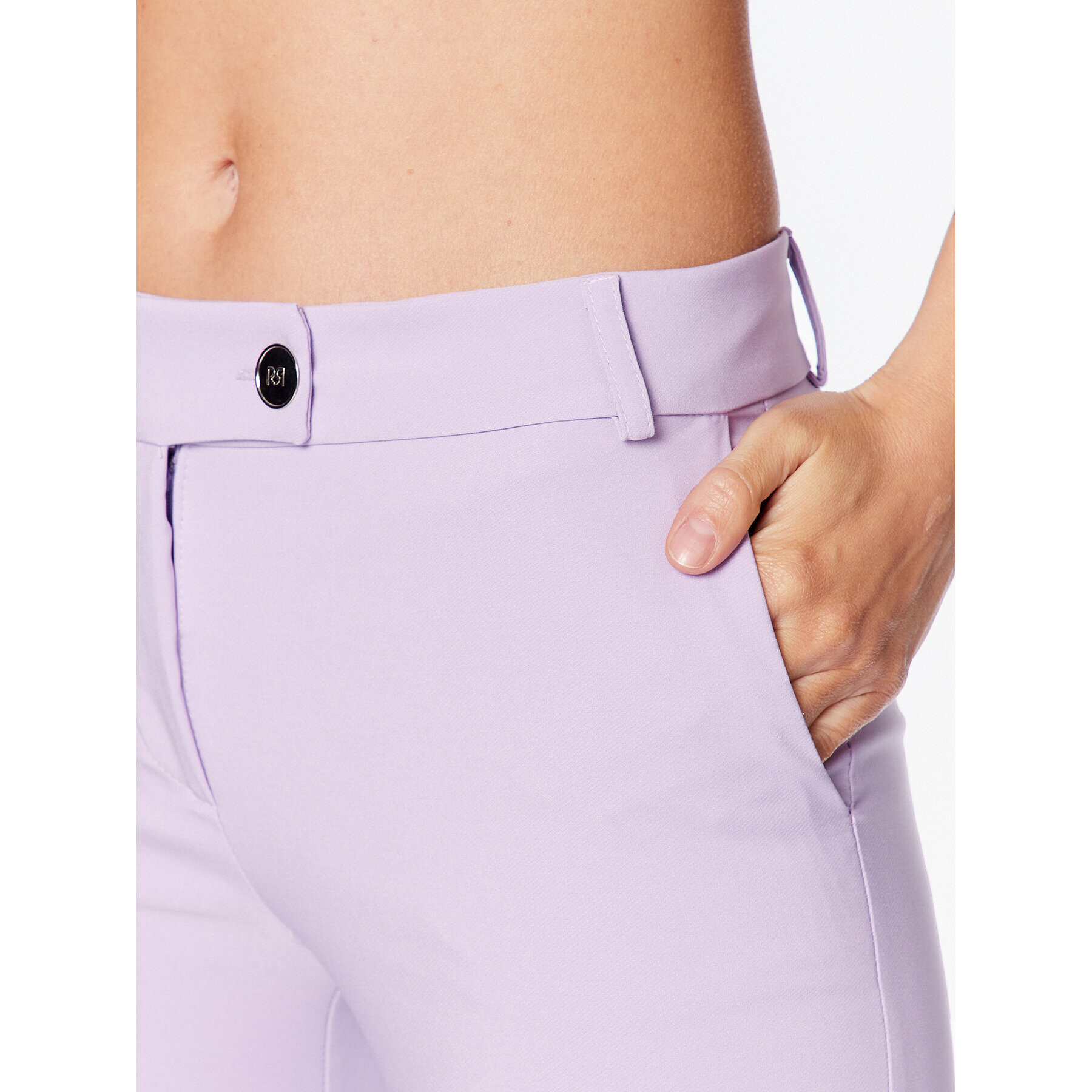 Rinascimento Pantaloni din material CFC0113050003 Violet Regular Fit - Pled.ro