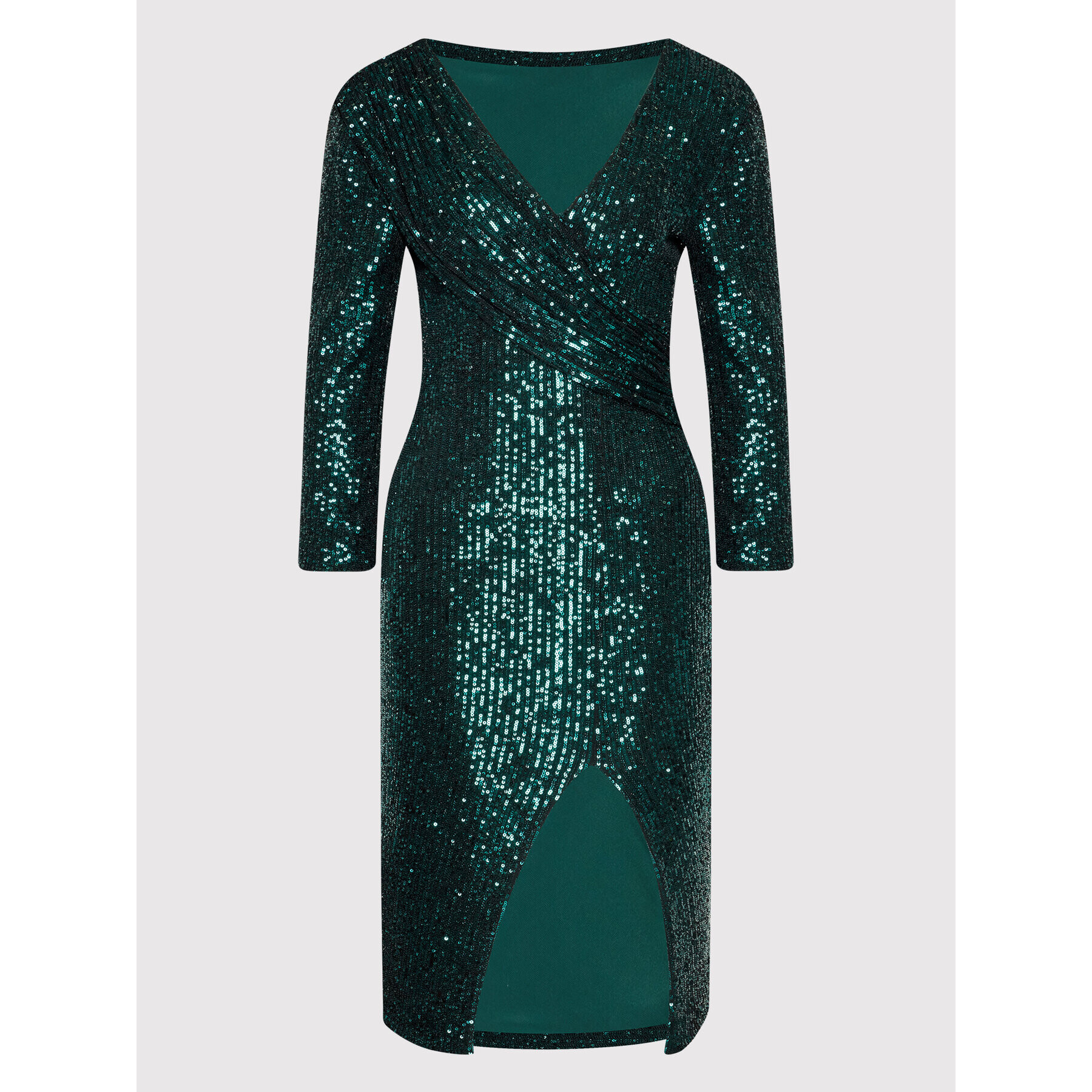 Rinascimento Rochie cocktail CFC0018249002 Verde Slim Fit - Pled.ro