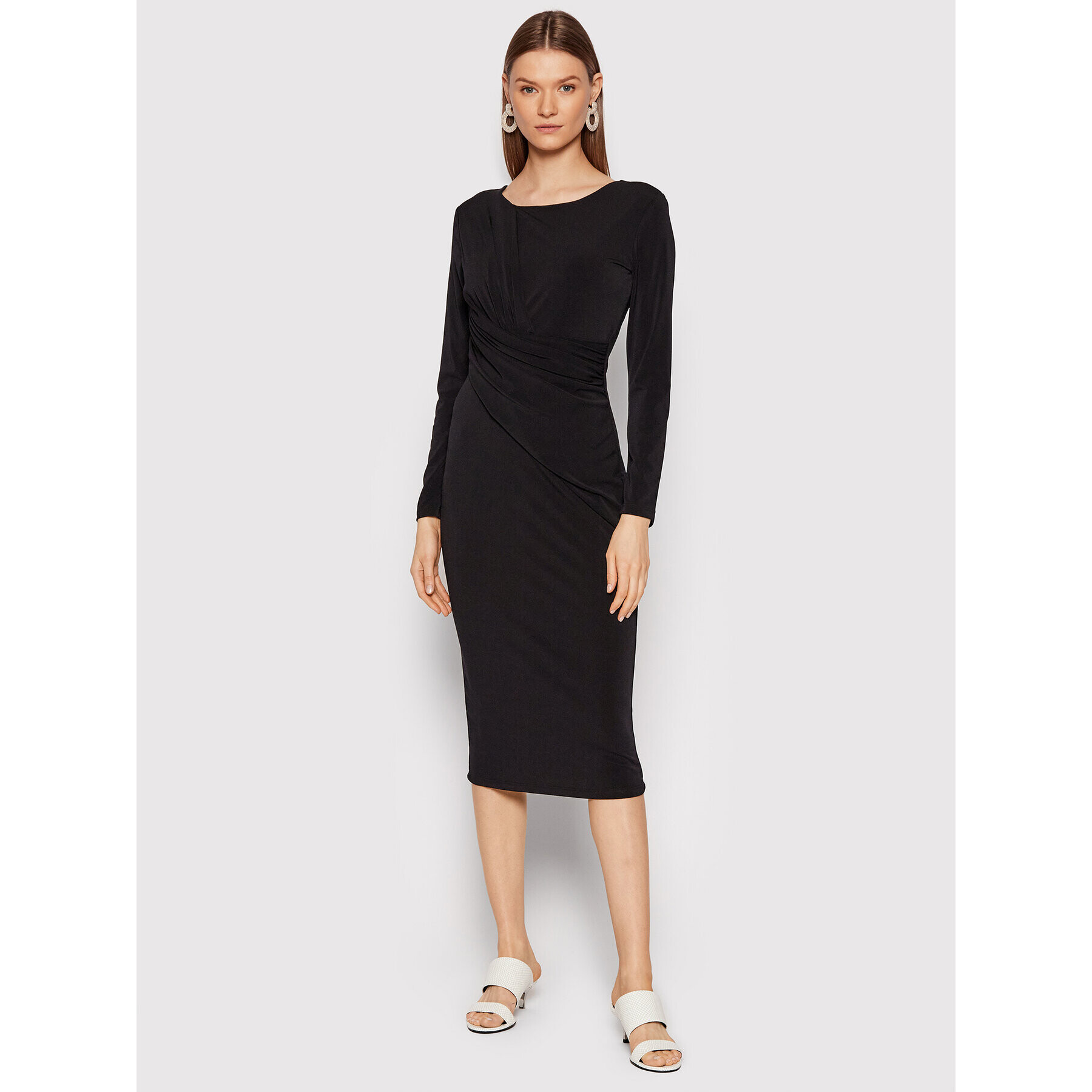 Rinascimento Rochie cocktail CFC0018284002 Negru Regular Fit - Pled.ro