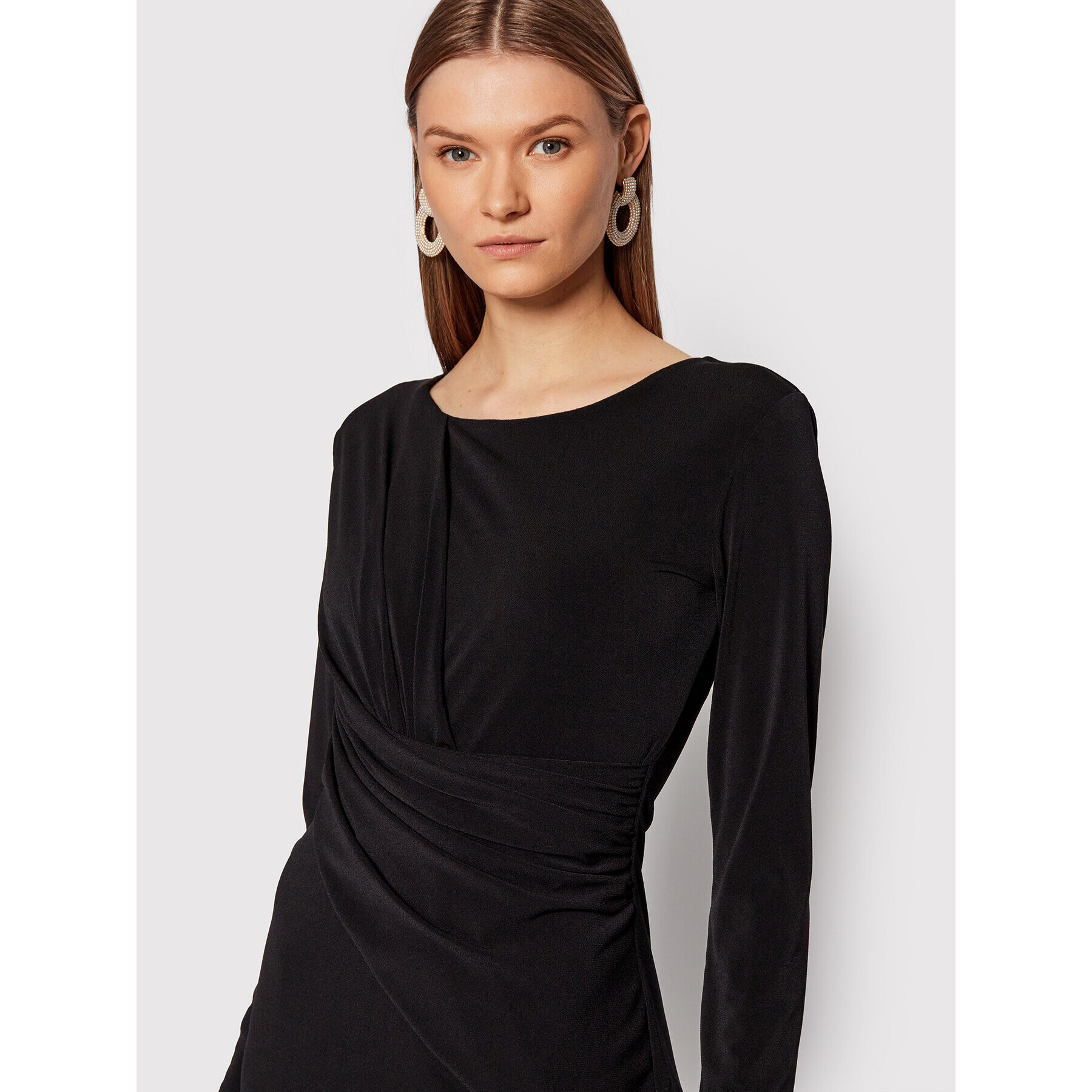 Rinascimento Rochie cocktail CFC0018284002 Negru Regular Fit - Pled.ro