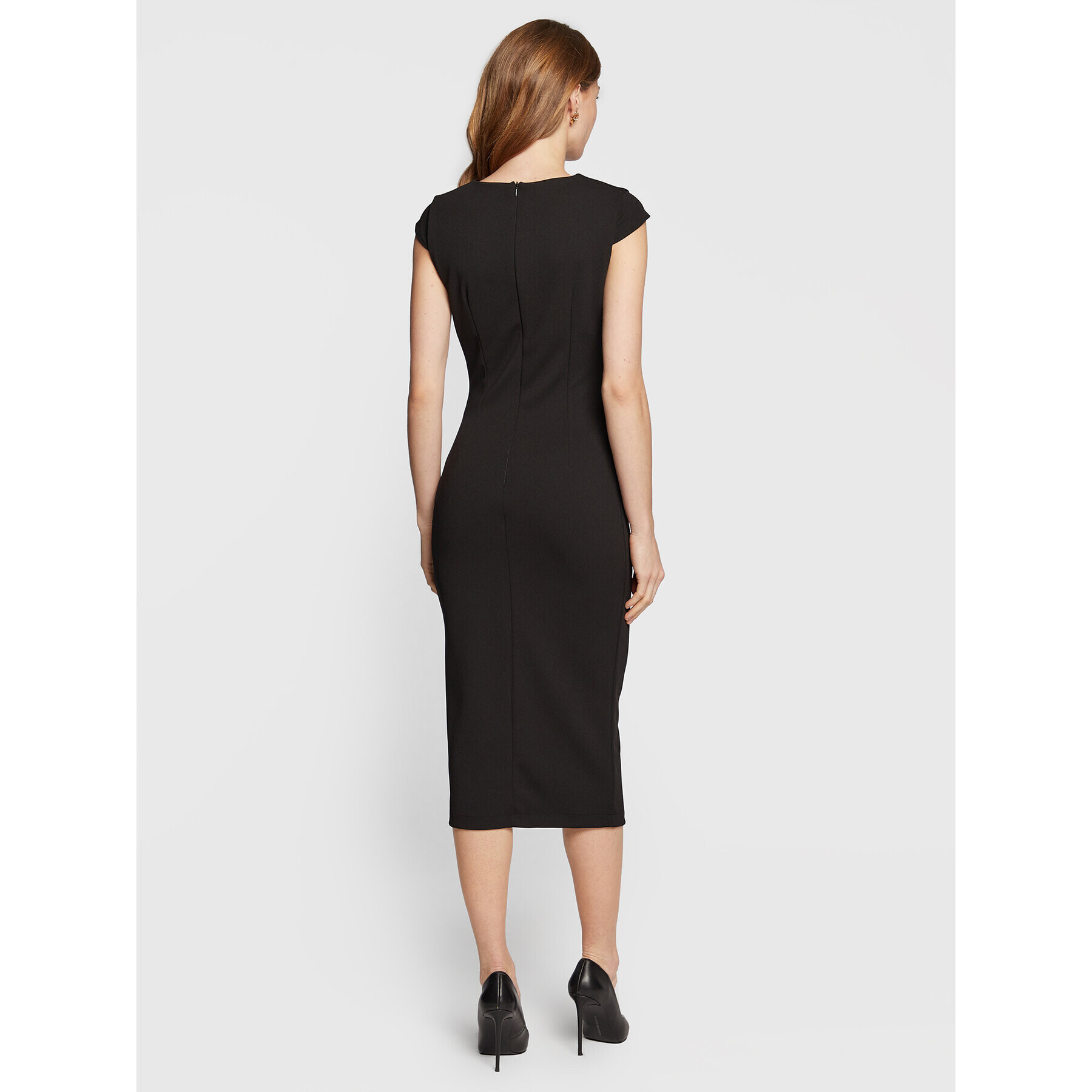 Rinascimento Rochie cocktail CFC0018685002 Negru Slim Fit - Pled.ro