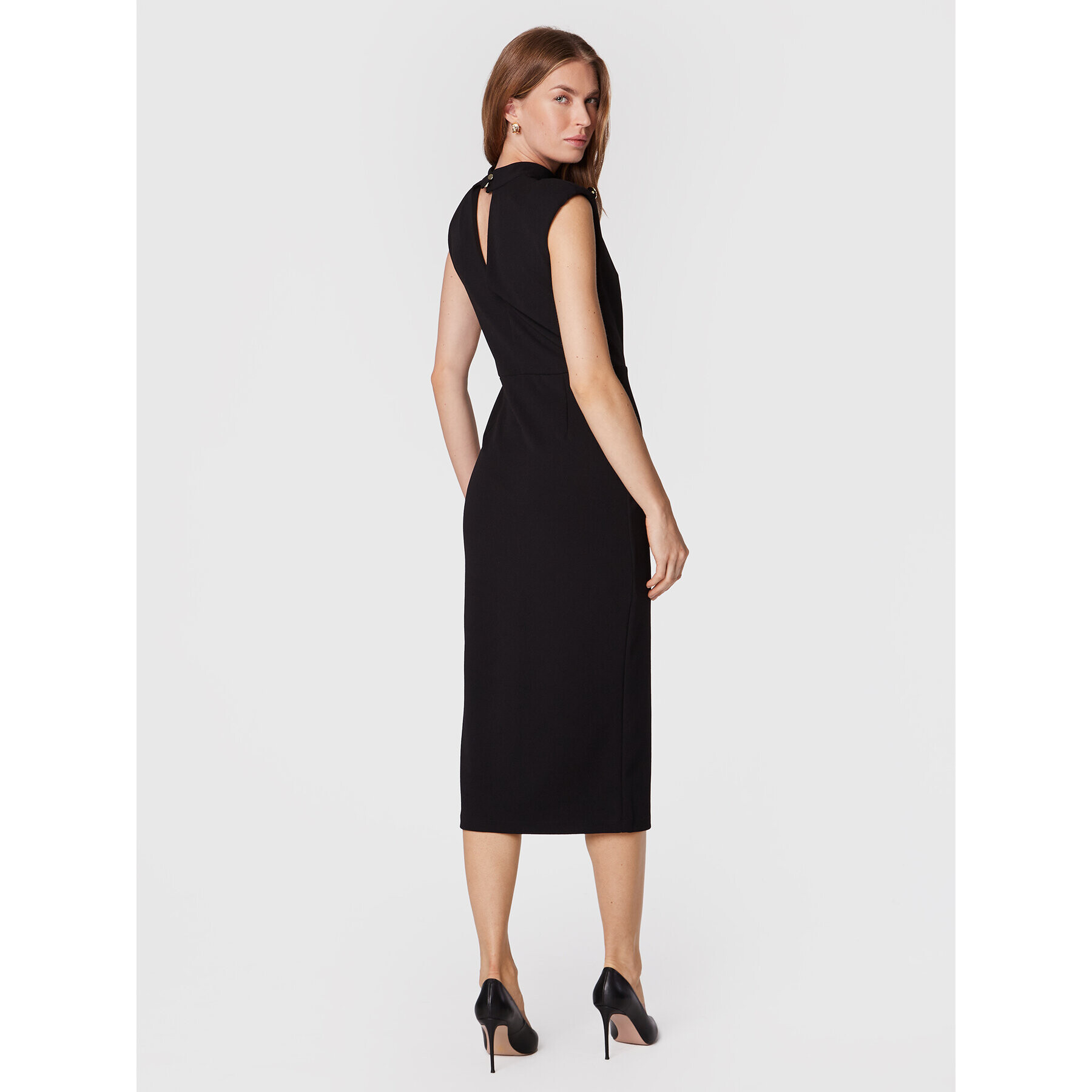 Rinascimento Rochie cocktail CFC0018686002 Negru Regular Fit - Pled.ro