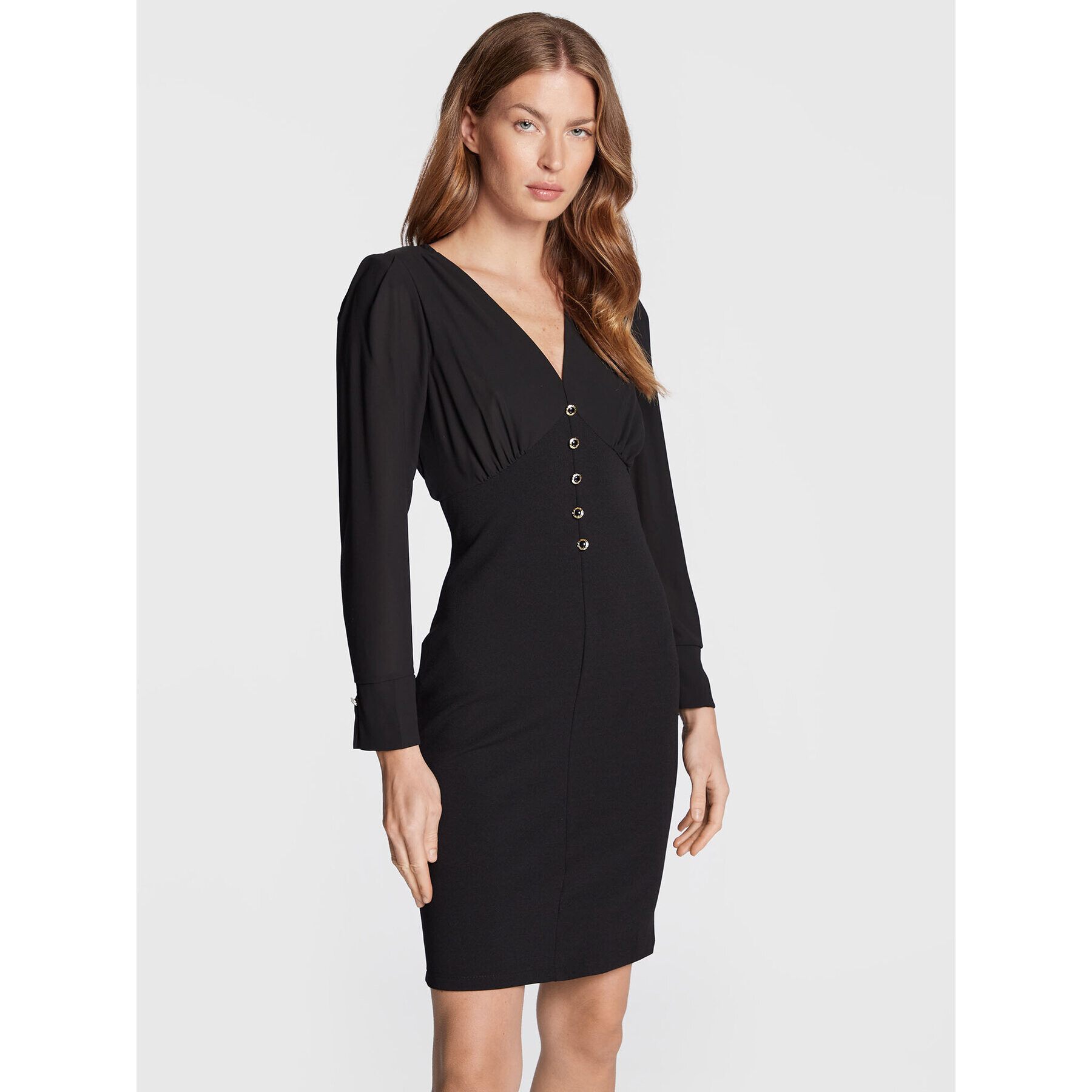 Rinascimento Rochie cocktail CFC0018796002 Negru Regular Fit - Pled.ro