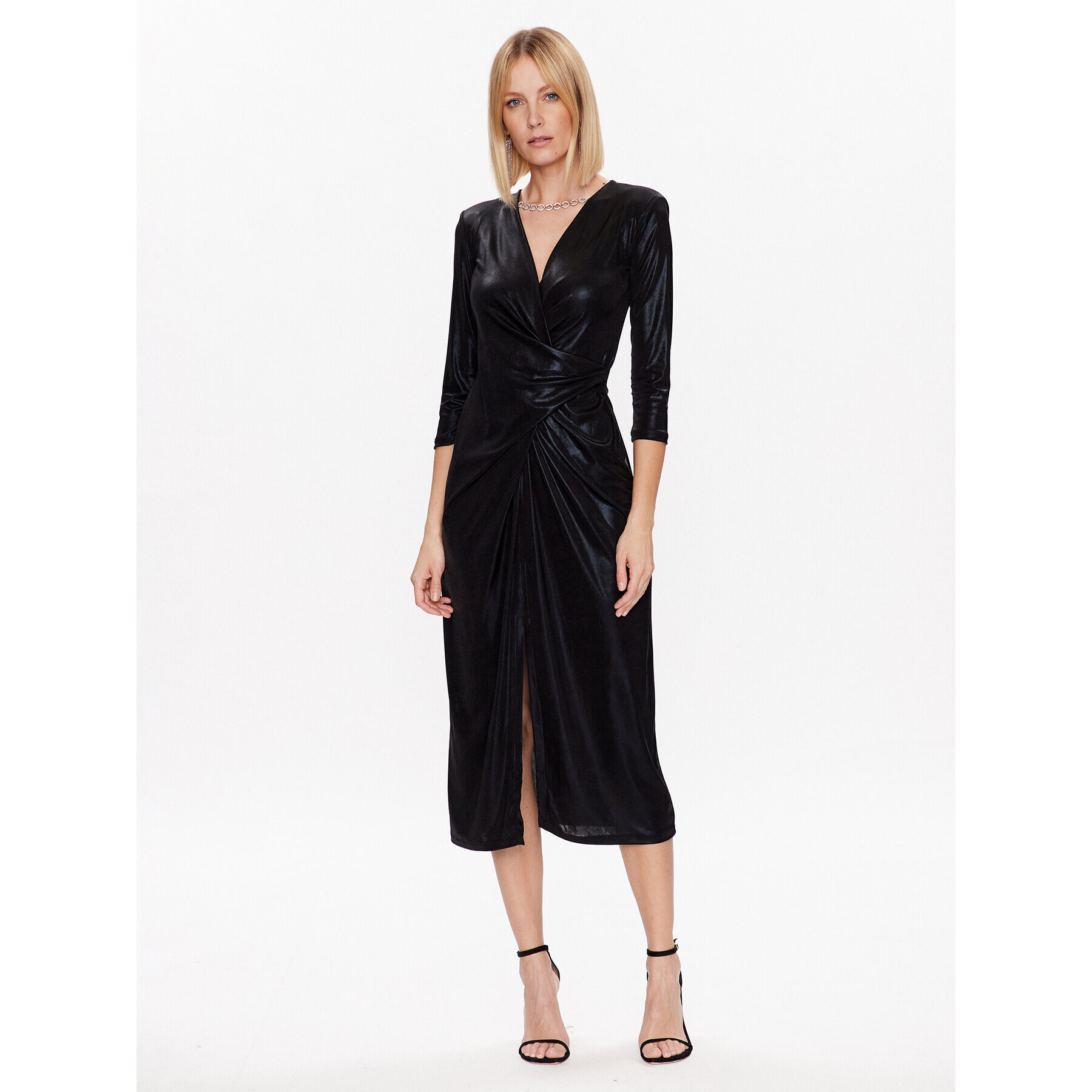 Rinascimento Rochie cocktail CFC0018957002 Negru Regular Fit - Pled.ro