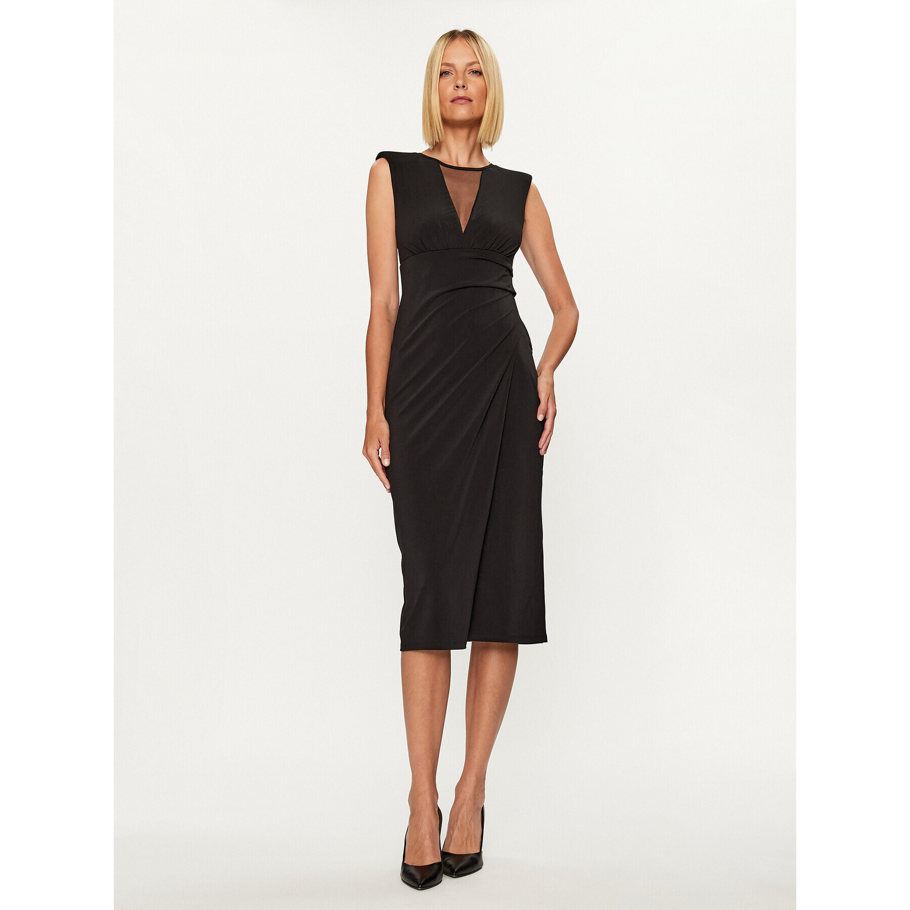 Rinascimento Rochie cocktail CFC0019179002 Negru Slim Fit - Pled.ro