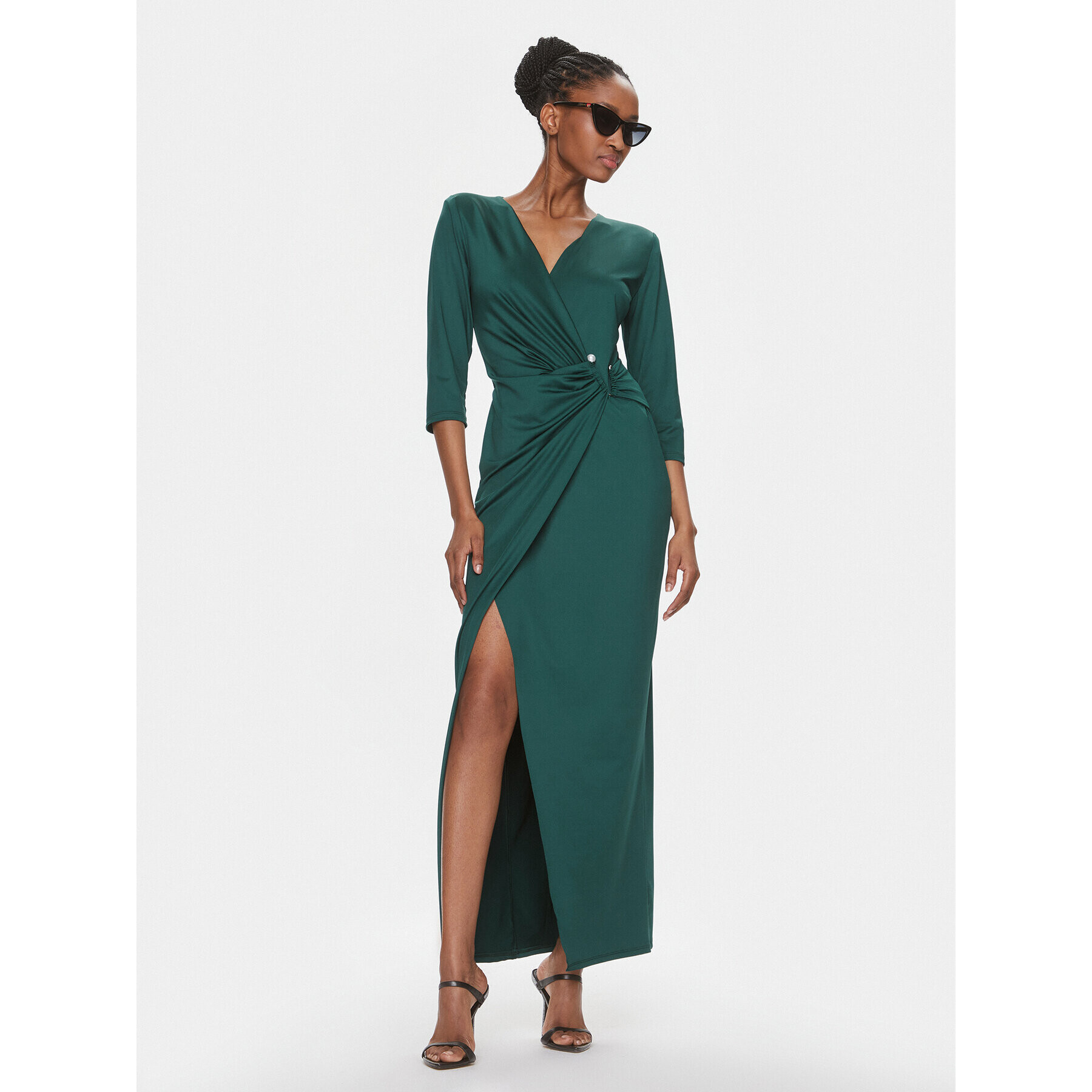 Rinascimento Rochie cocktail CFC0019273002 Verde Regular Fit - Pled.ro