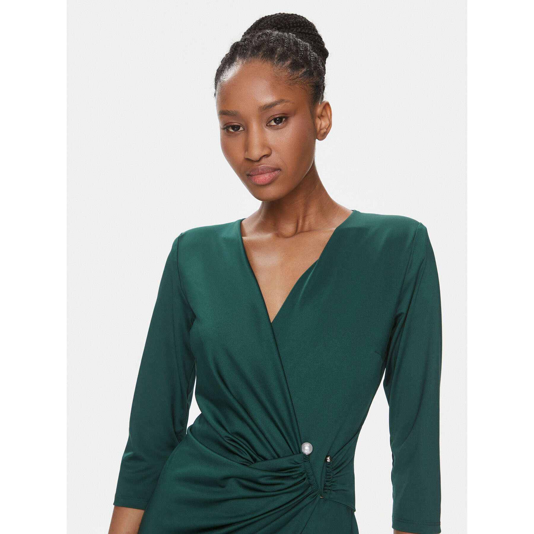 Rinascimento Rochie cocktail CFC0019273002 Verde Regular Fit - Pled.ro