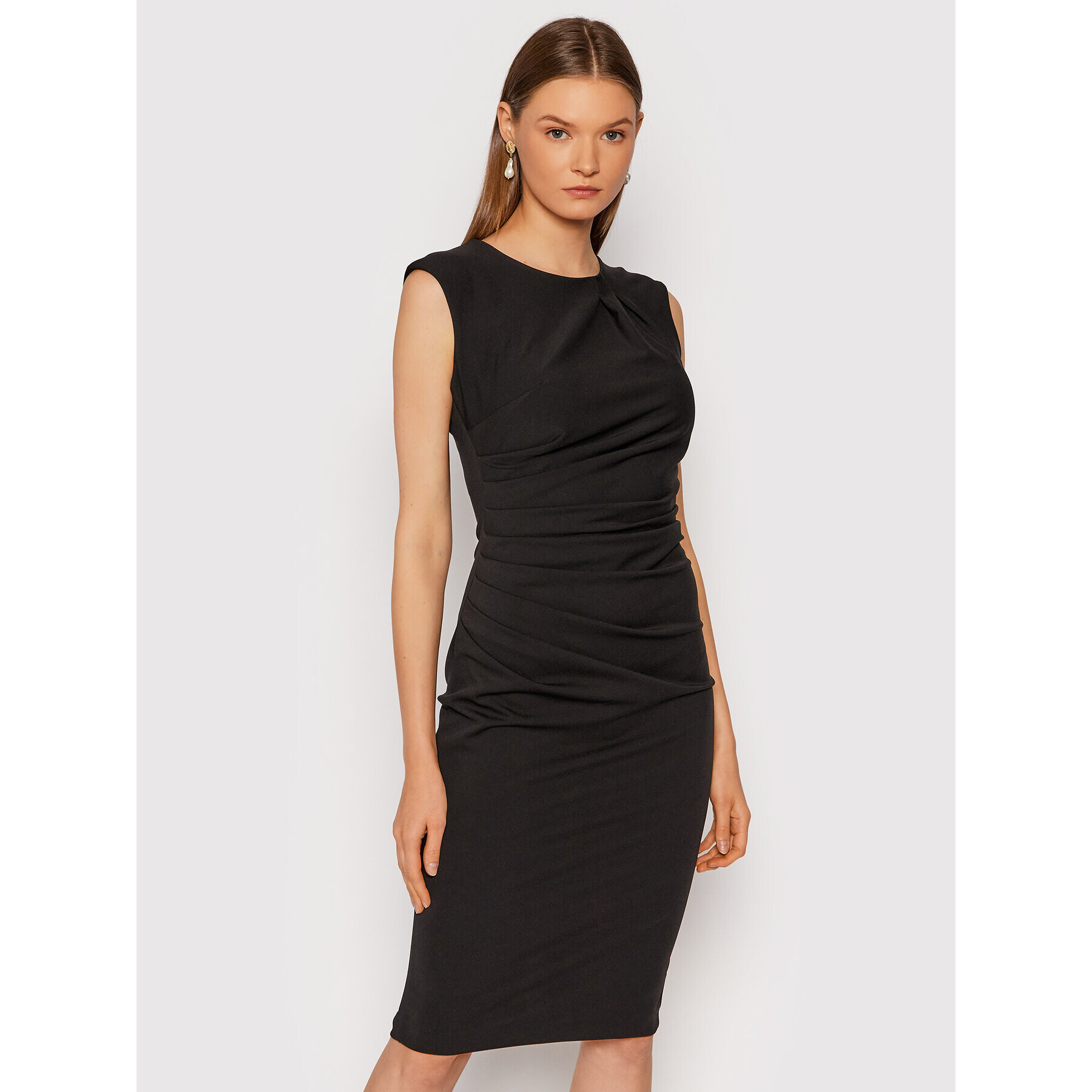 Rinascimento Rochie cocktail CFC0104349003 Negru Slim Fit - Pled.ro