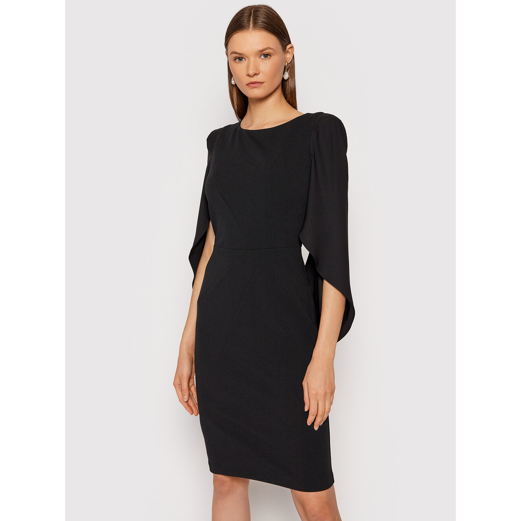 Rinascimento Rochie cocktail CFC0105059003 Negru Regular Fit - Pled.ro