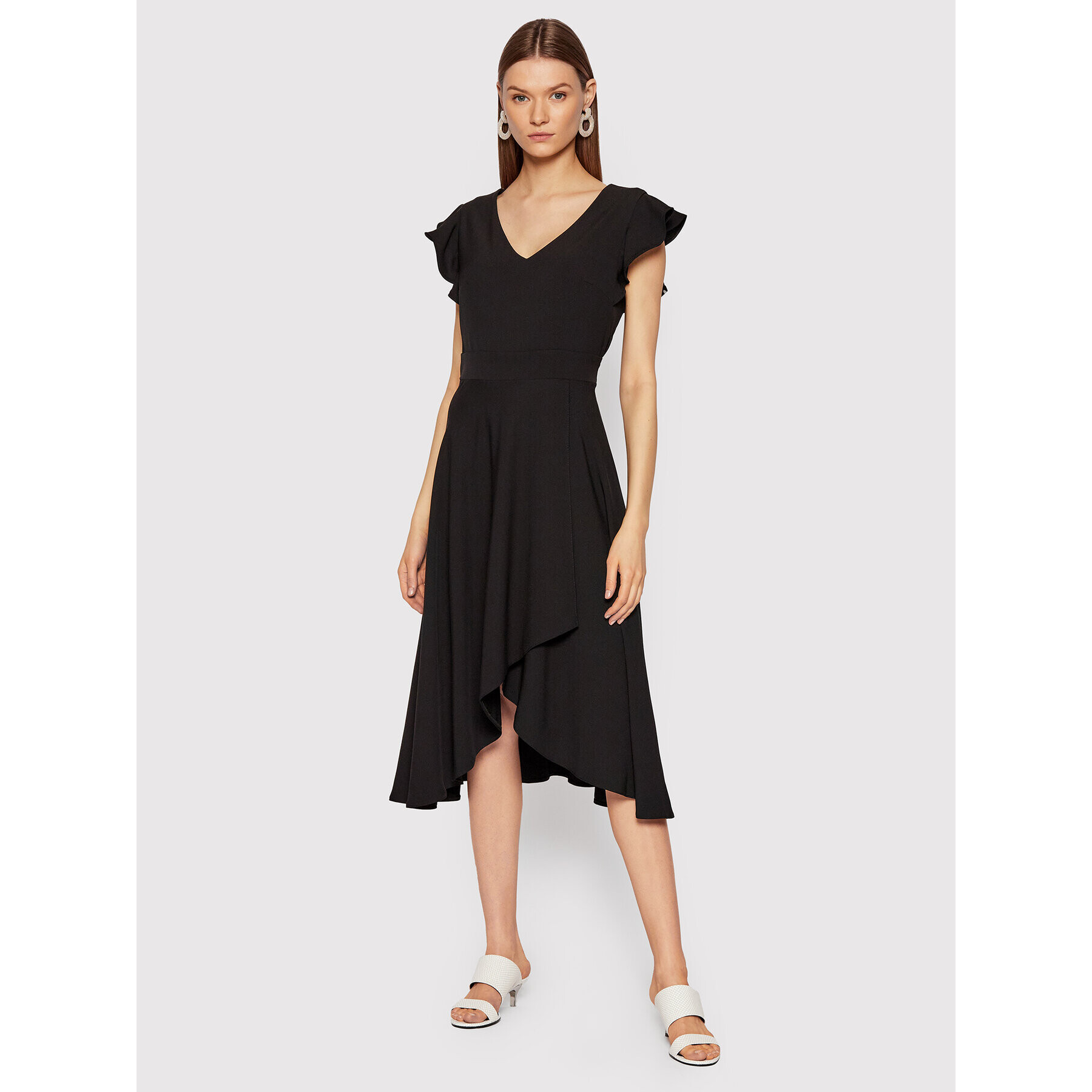 Rinascimento Rochie cocktail CFC0105717003 Negru Regular Fit - Pled.ro