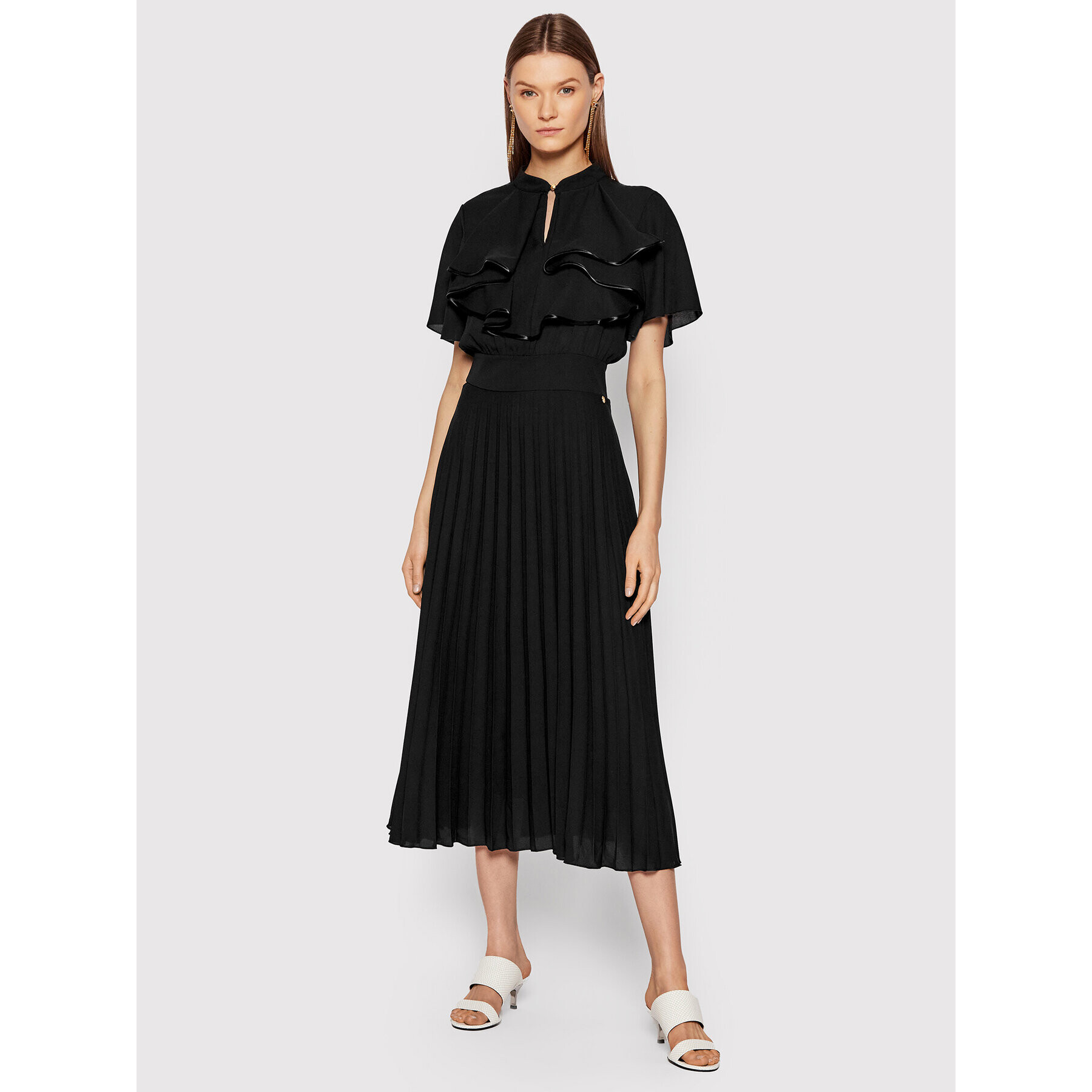 Rinascimento Rochie cocktail CFC0106369003 Negru Regular Fit - Pled.ro