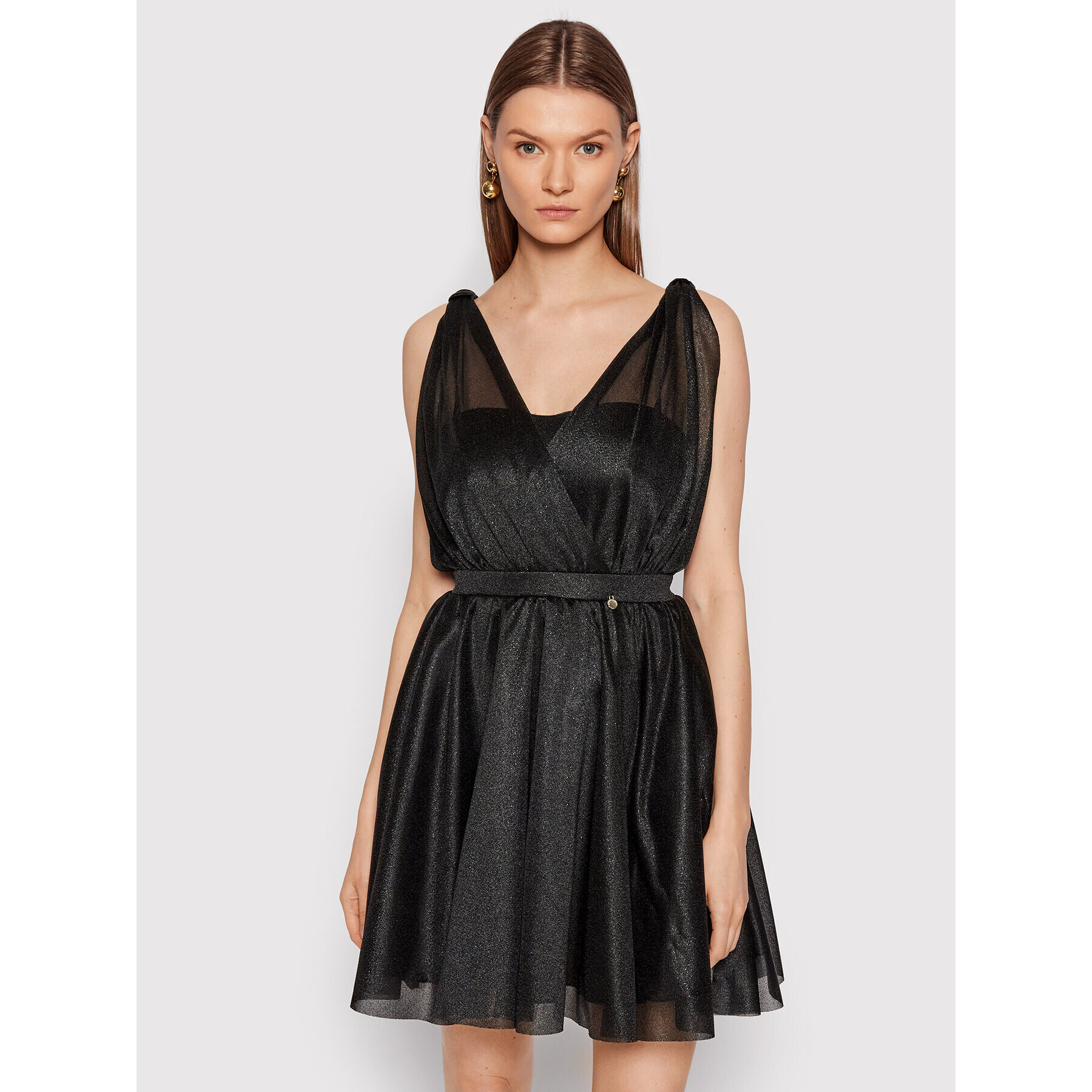 Rinascimento Rochie cocktail CFC0106717003 Negru Regular Fit - Pled.ro