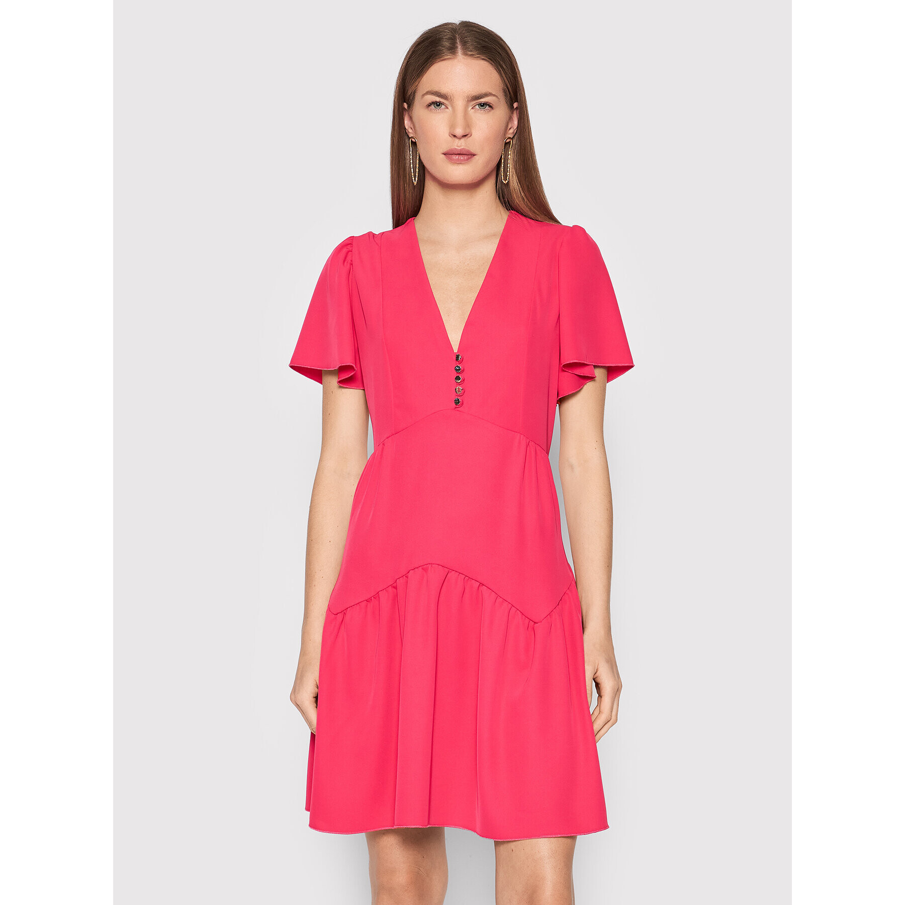 Rinascimento Rochie cocktail CFC0107733003 Roz Relaxed Fit - Pled.ro