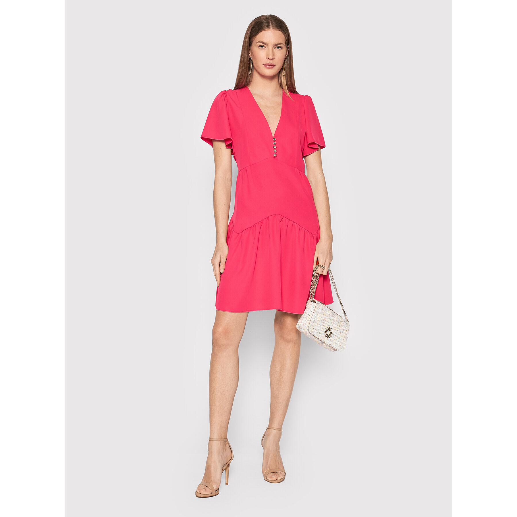 Rinascimento Rochie cocktail CFC0107733003 Roz Relaxed Fit - Pled.ro