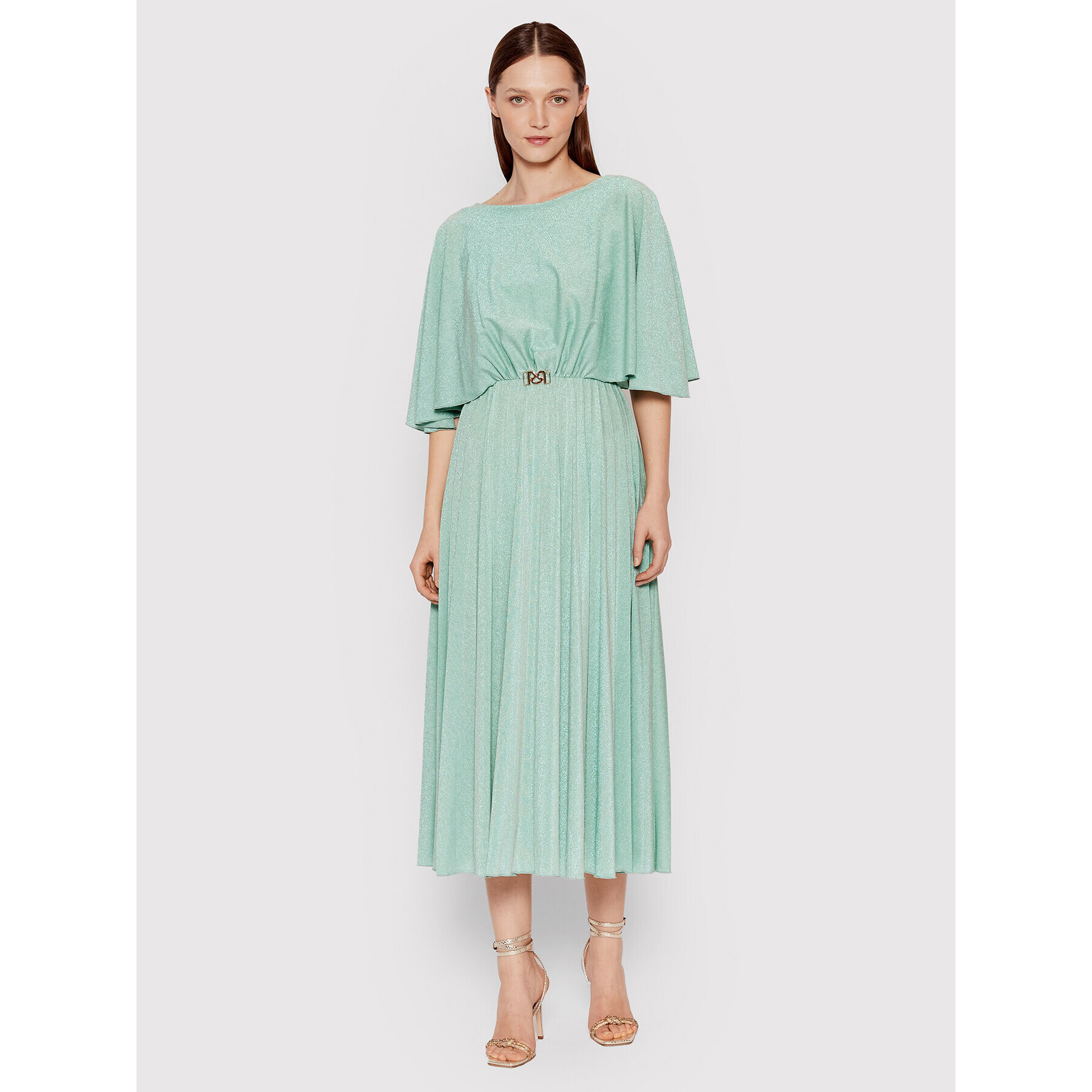 Rinascimento Rochie cocktail CFC0107879003 Verde Regular Fit - Pled.ro