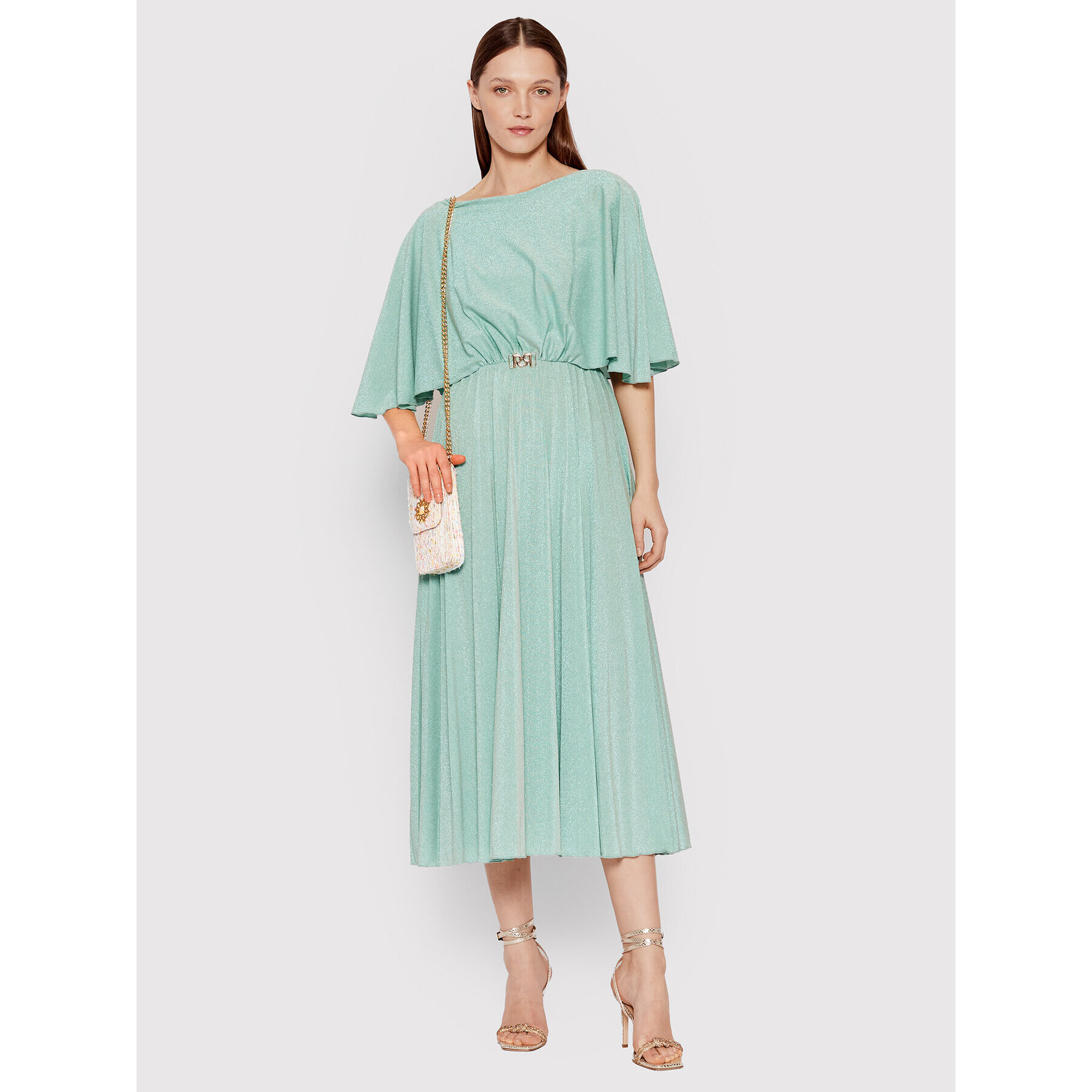 Rinascimento Rochie cocktail CFC0107879003 Verde Regular Fit - Pled.ro