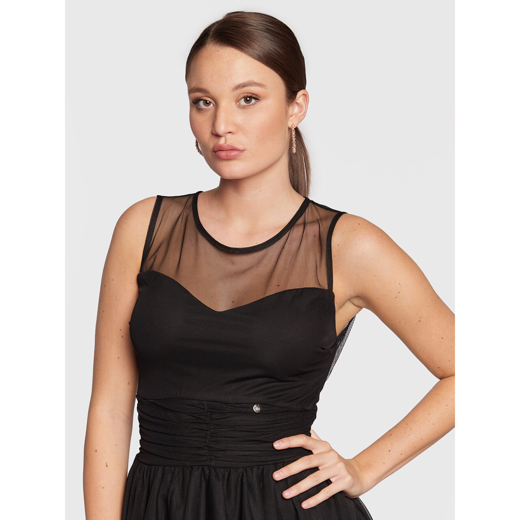 Rinascimento Rochie cocktail CFC0110240003 Negru Regular Fit - Pled.ro