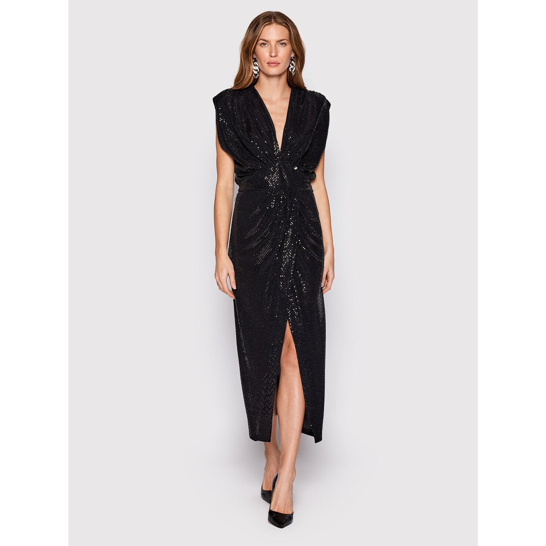 Rinascimento Rochie cocktail CFC0110461003 Negru Regular Fit - Pled.ro