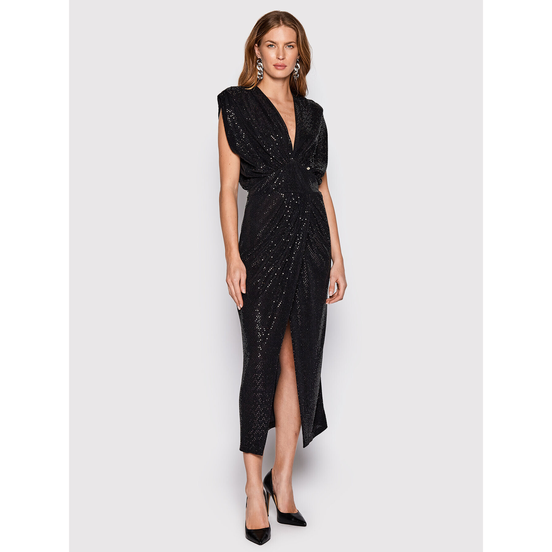 Rinascimento Rochie cocktail CFC0110461003 Negru Regular Fit - Pled.ro