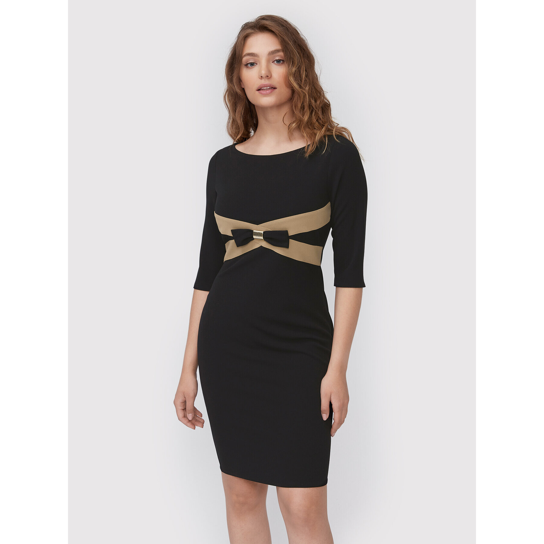 Rinascimento Rochie cocktail CFC0110524003 Negru Regular Fit - Pled.ro